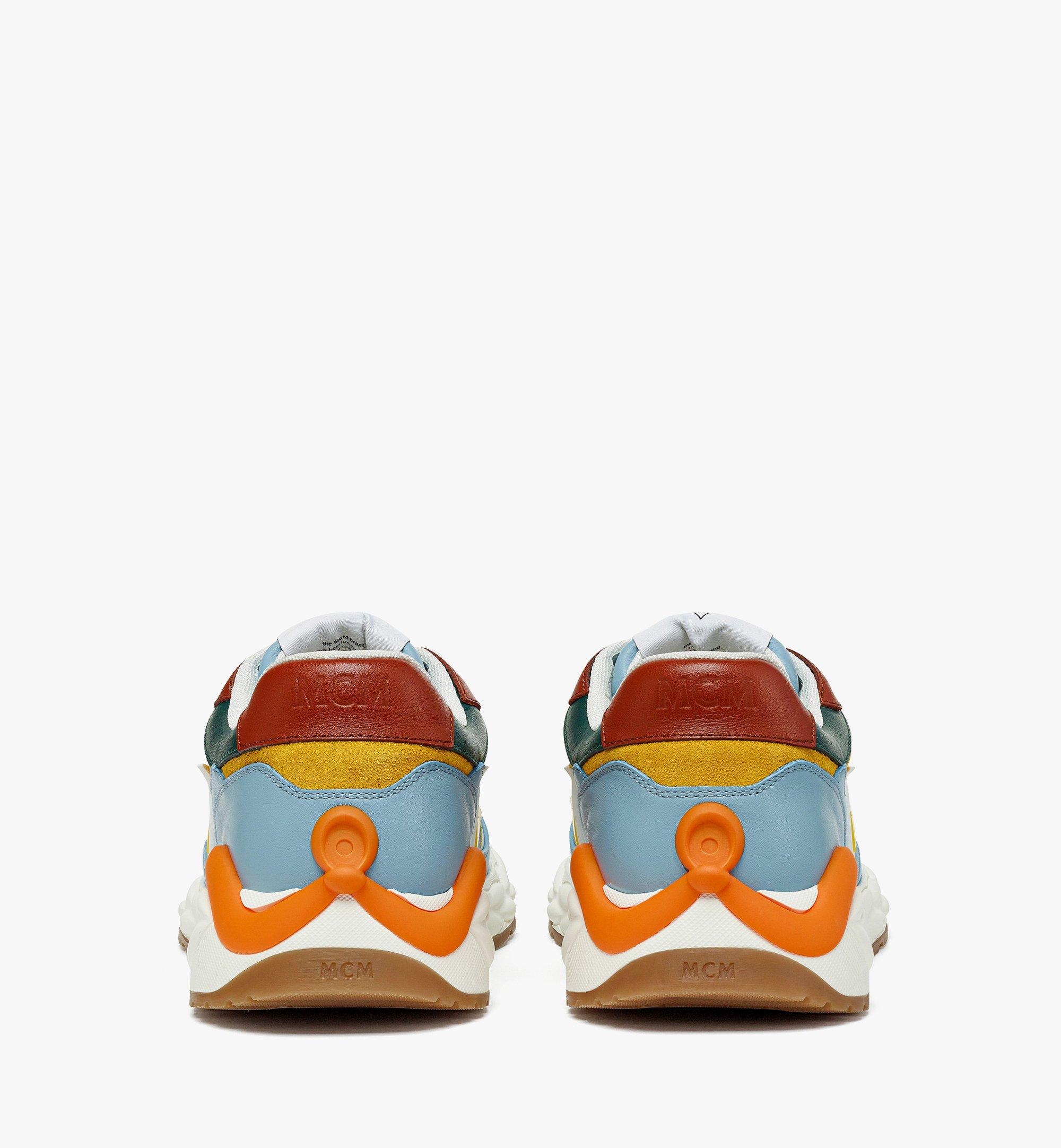 MCM Skywander Lo スニーカー - カーフレザー Blue MEXESAH01LU044 ほかの角度から見る 2