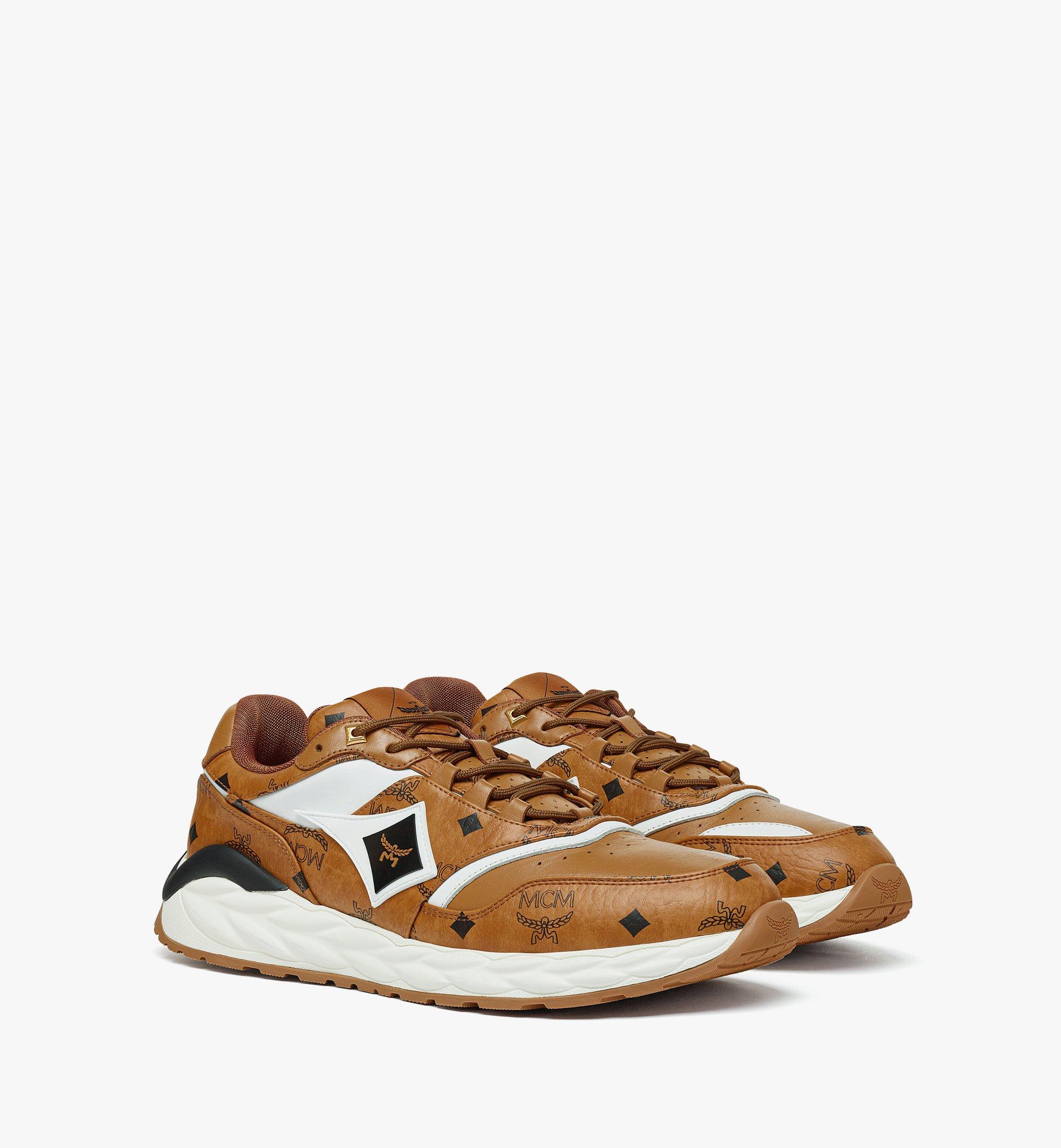 41 IT / M Skywander Lo Sneakers in Visetos Cognac | MCM ®US