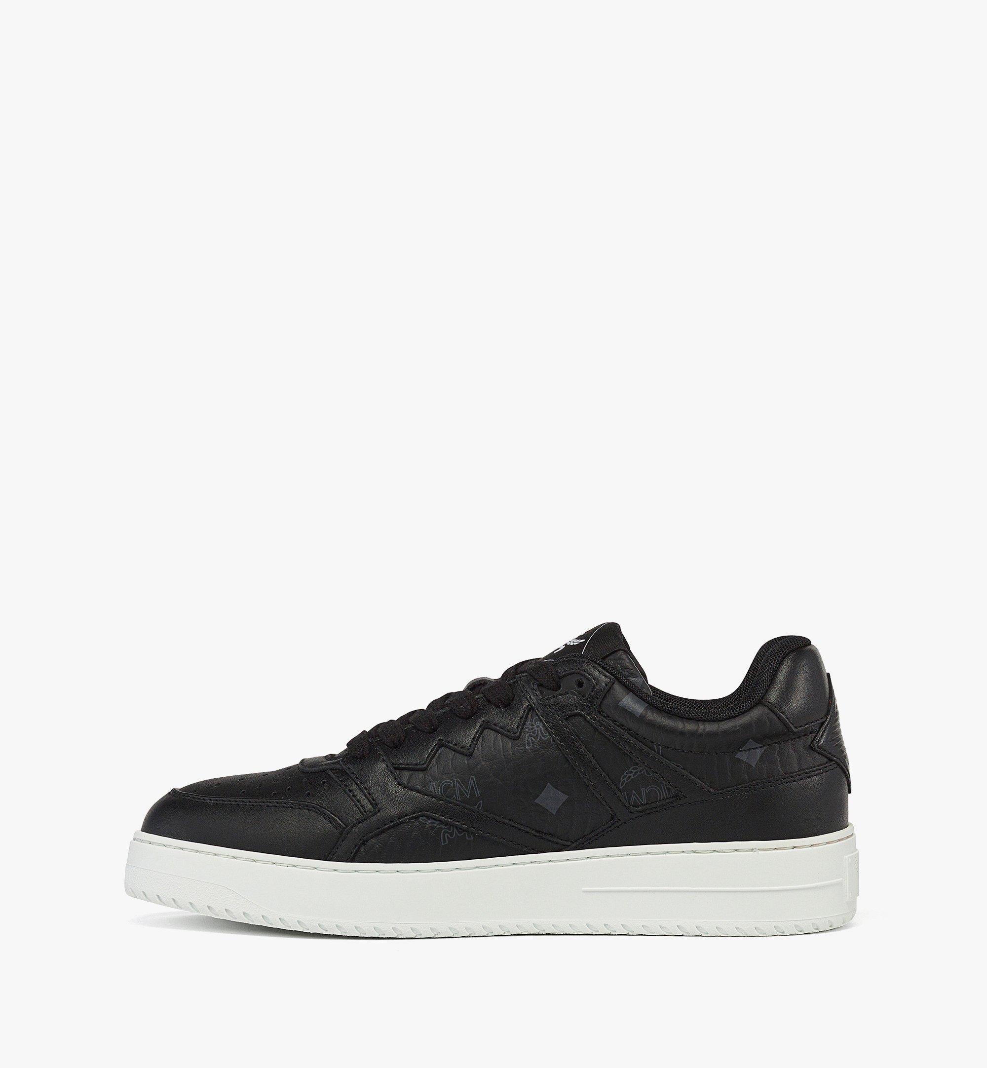 MCM Neo Terrain Lo Sneakers in Visetos Leather Mix Black MEXESAJ03BD043 Alternate View 1