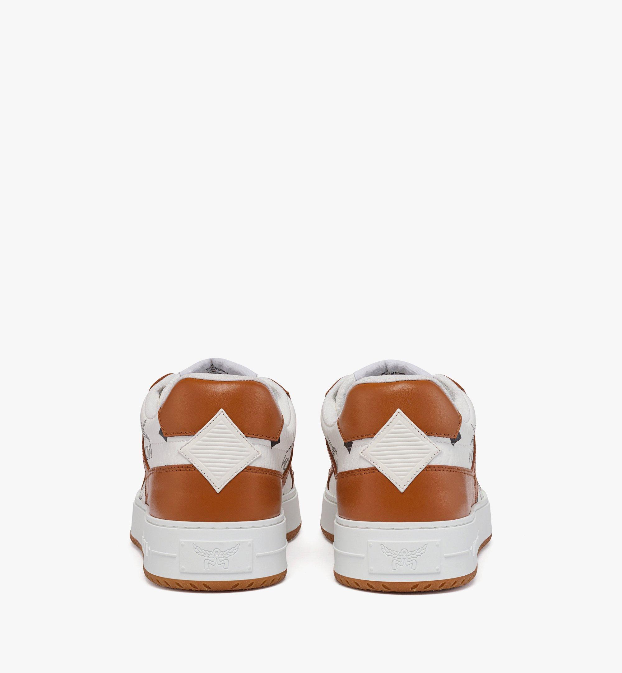 41 IT / M Neo Terrain Lo Sneakers in Visetos COGNAC & OFFWHITE | MCM ®BE