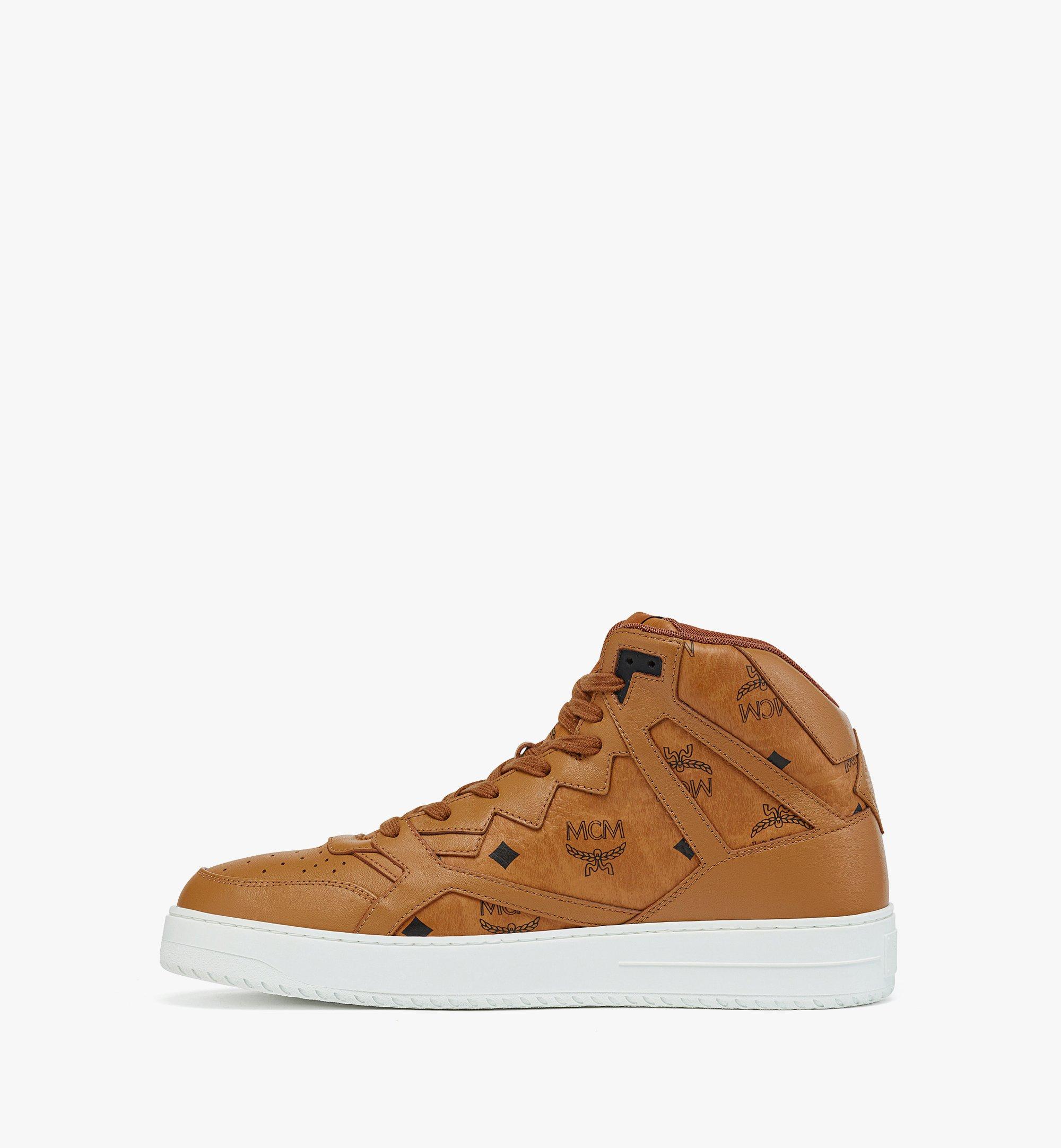 MCM Neo Terrain Hi Sneakers in Visetos Cognac MEXESAJ04CO040 Alternate View 1