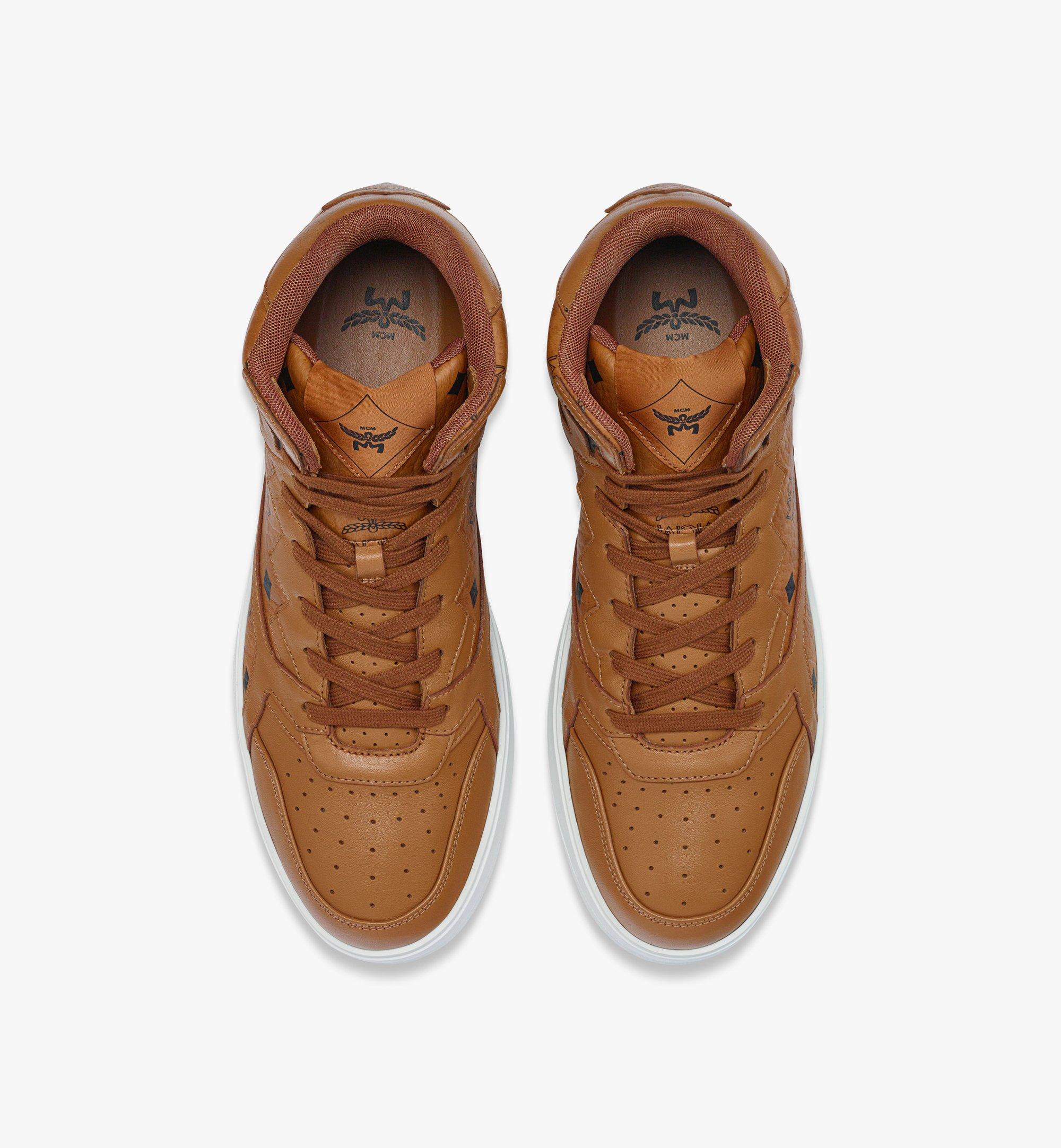 41 IT Neo Terrain Hi Sneakers in Visetos Cognac | MCM ®US