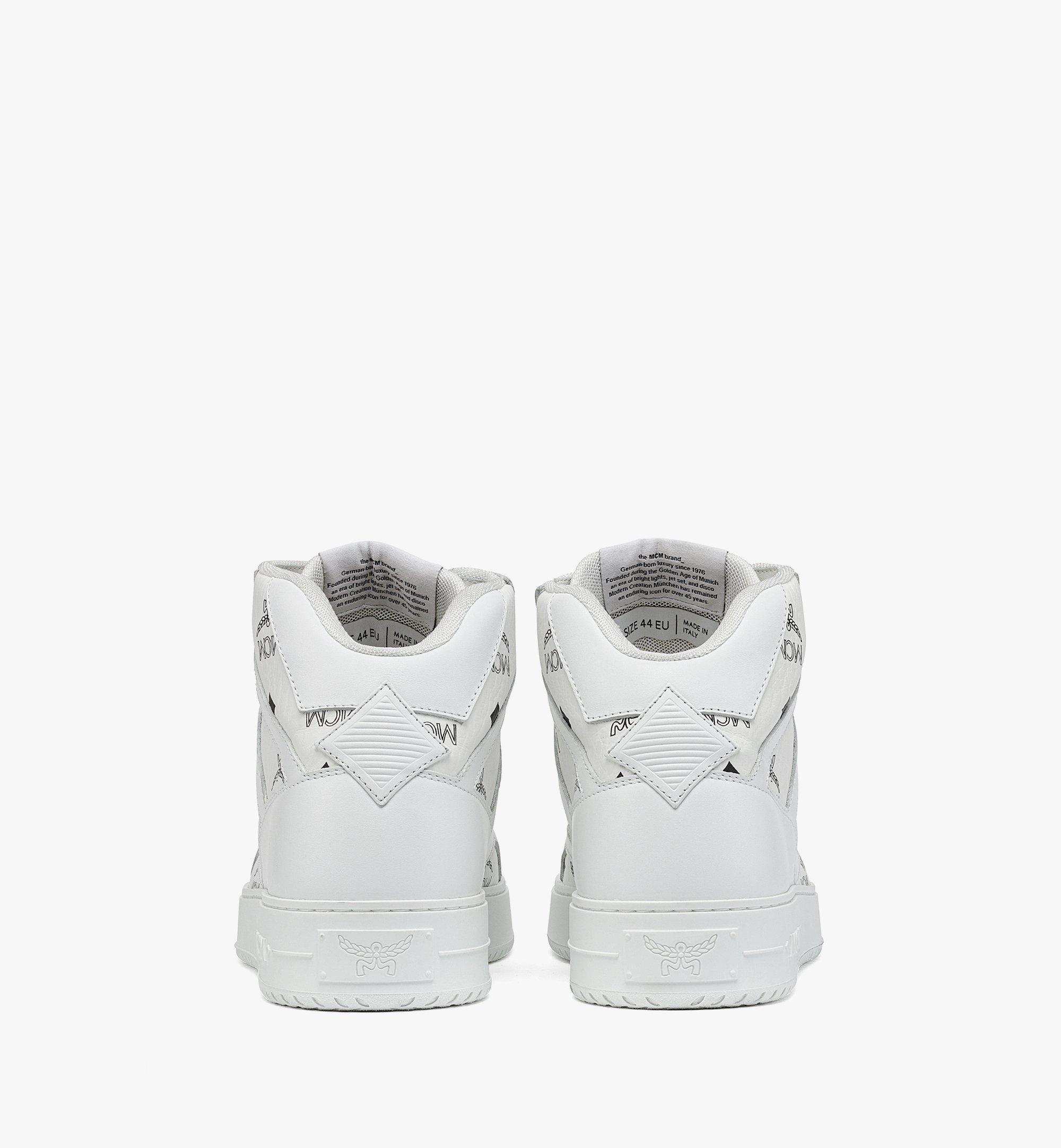 MCM Neo Terrain Hi Sneakers in Visetos White MEXESAJ04WT047 Alternate View 2