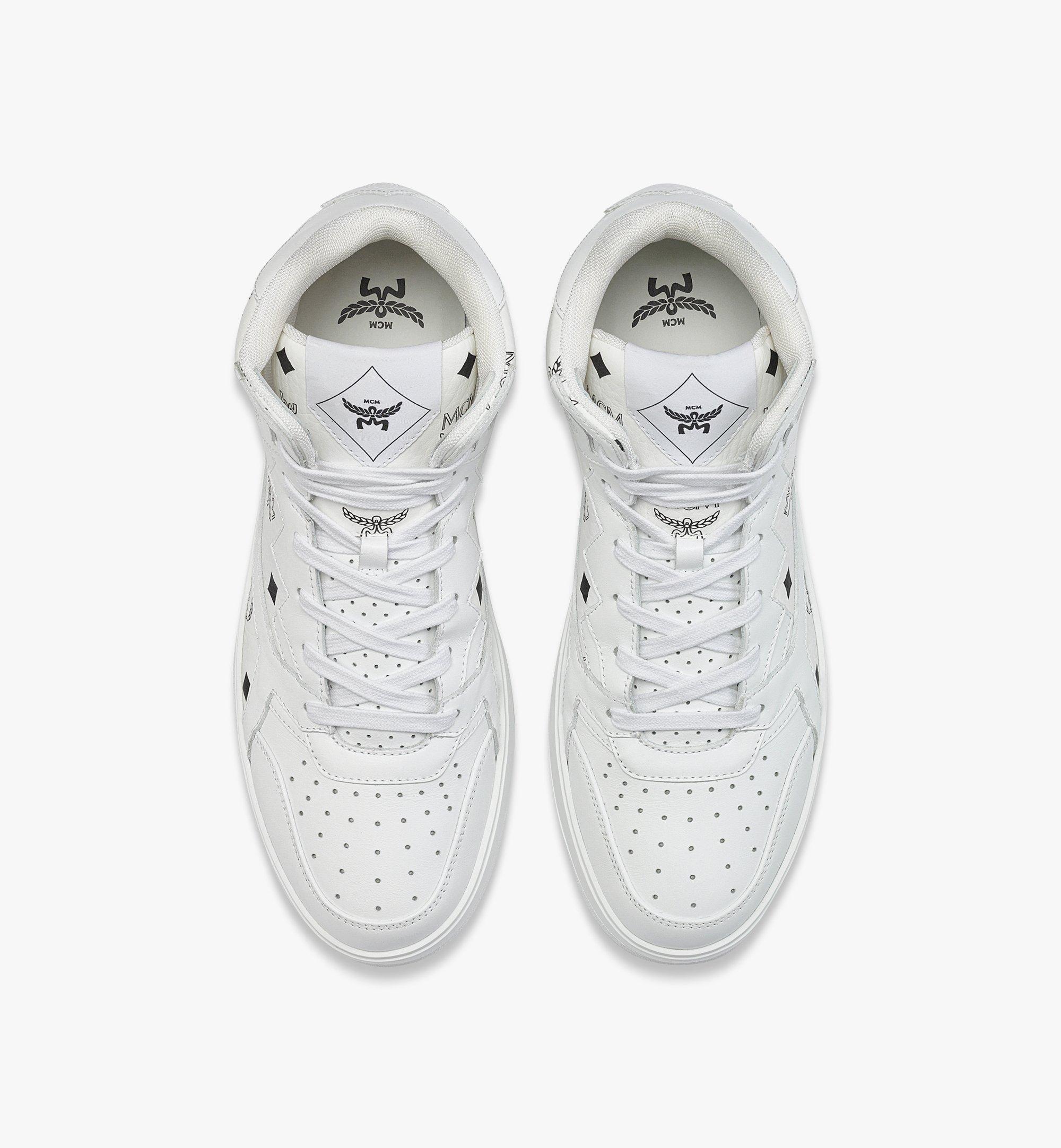 MCM Neo Terrain Hi Sneakers in Visetos White MEXESAJ04WT047 Alternate View 3