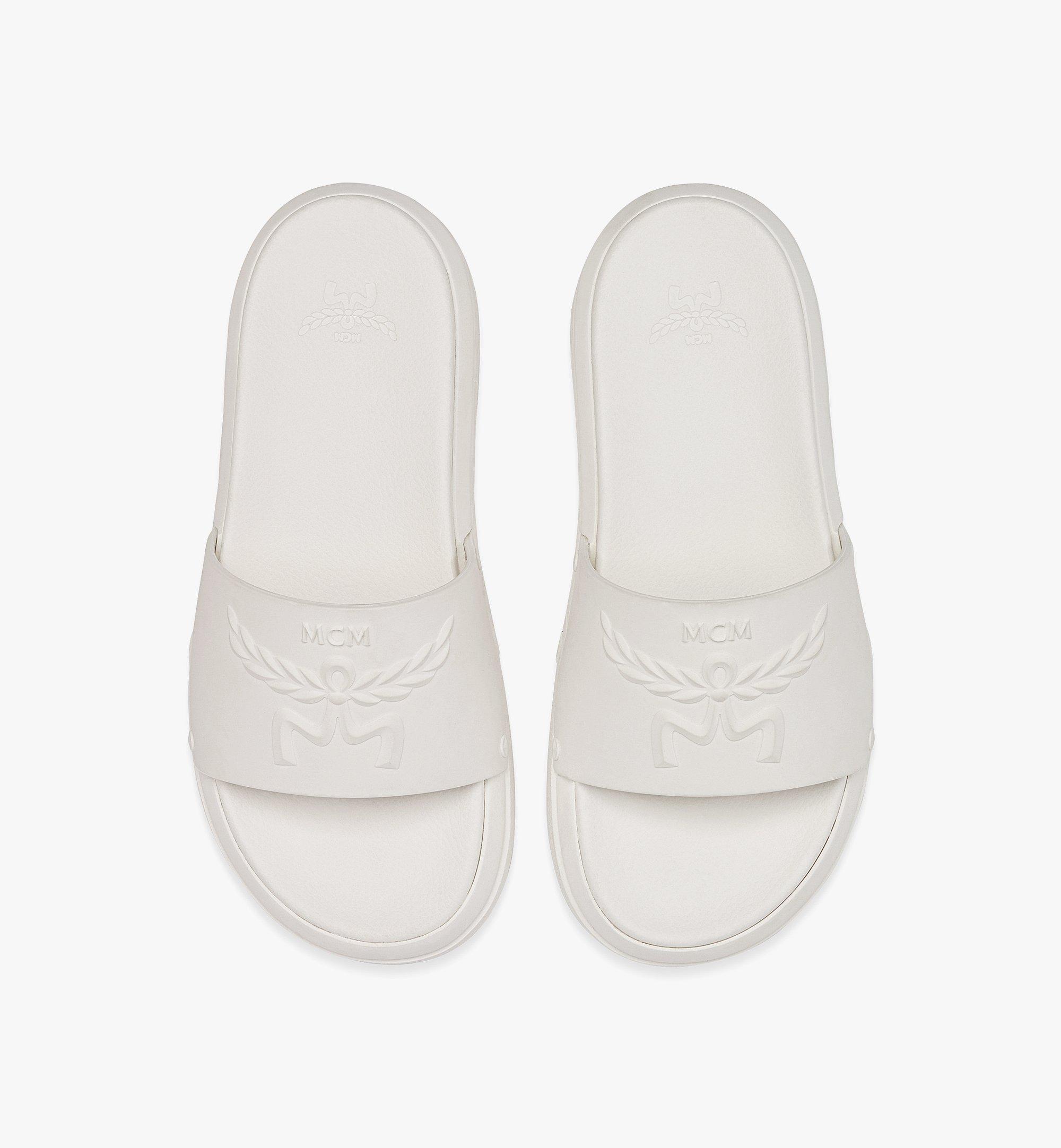 White mcm slides new arrivals