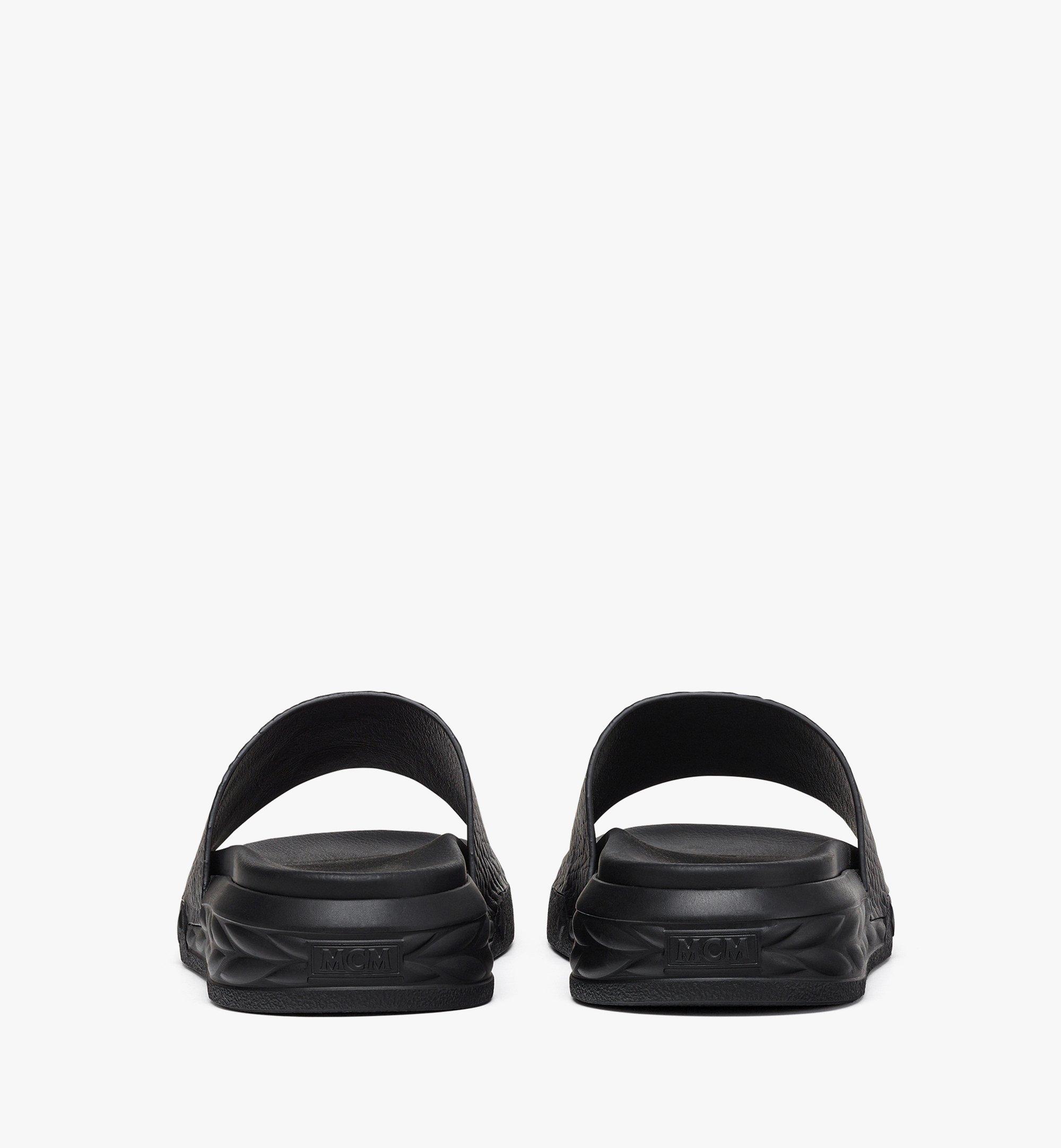 Black and store white mcm slides