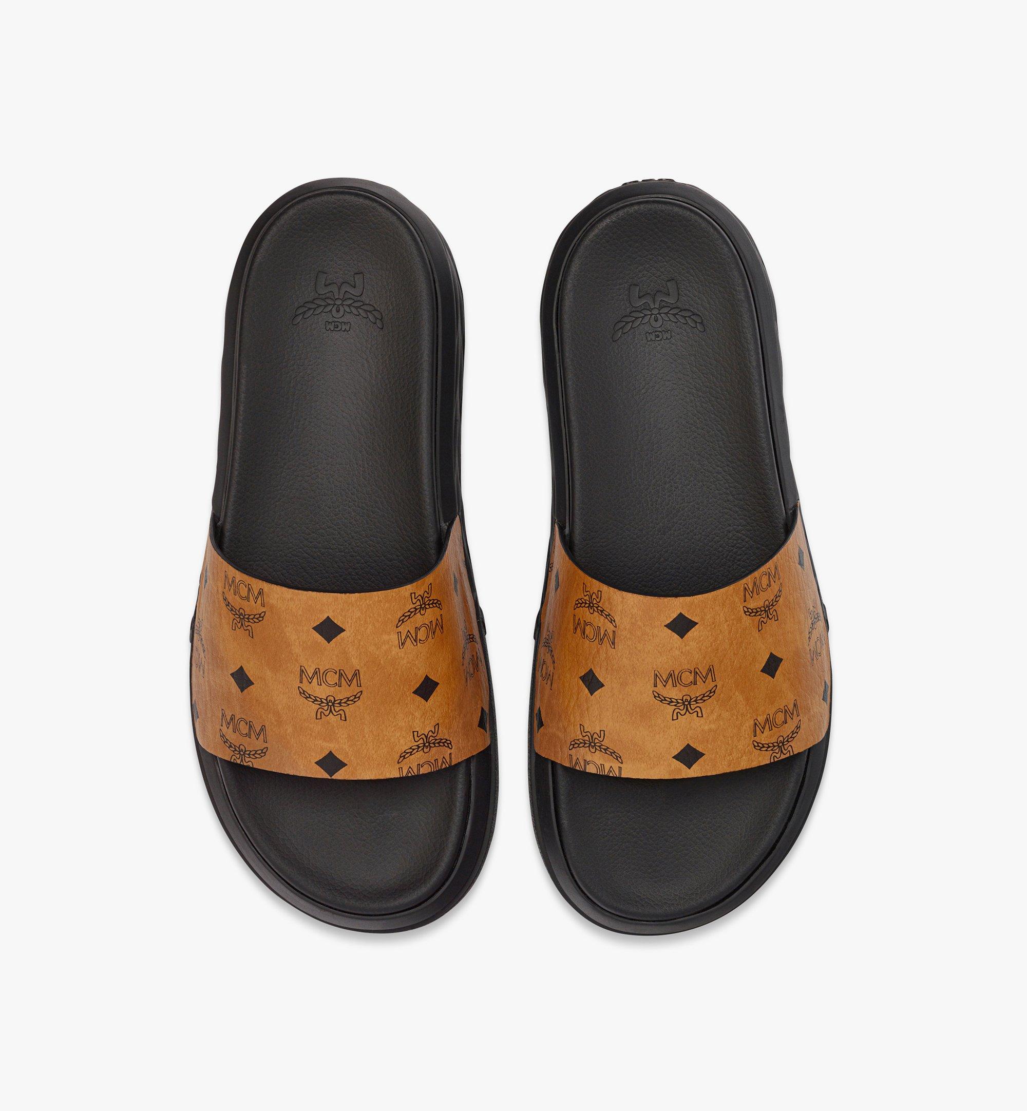 MCM Visetos 圖案涼拖鞋 Cognac MEXESMM05CO044 更多視圖 4