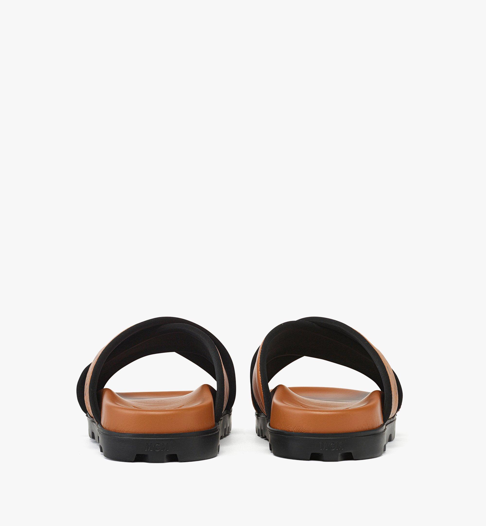 MCM Cross Sandal in VIsetos Leather Mix Cognac MEXESMM06CO042 Alternate View 2