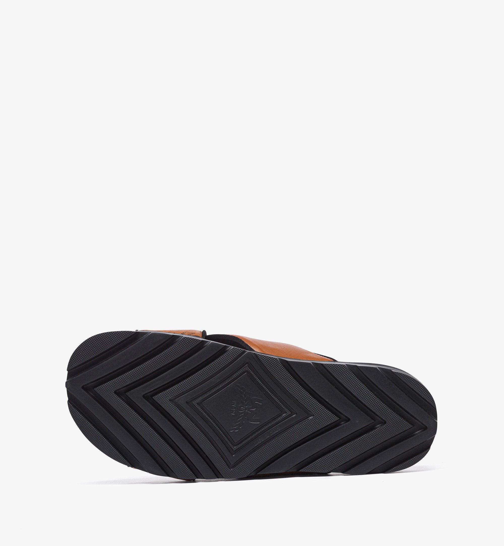 44 IT Cross Sandal in VIsetos Leather Mix Cognac | MCM ®US display picture 1