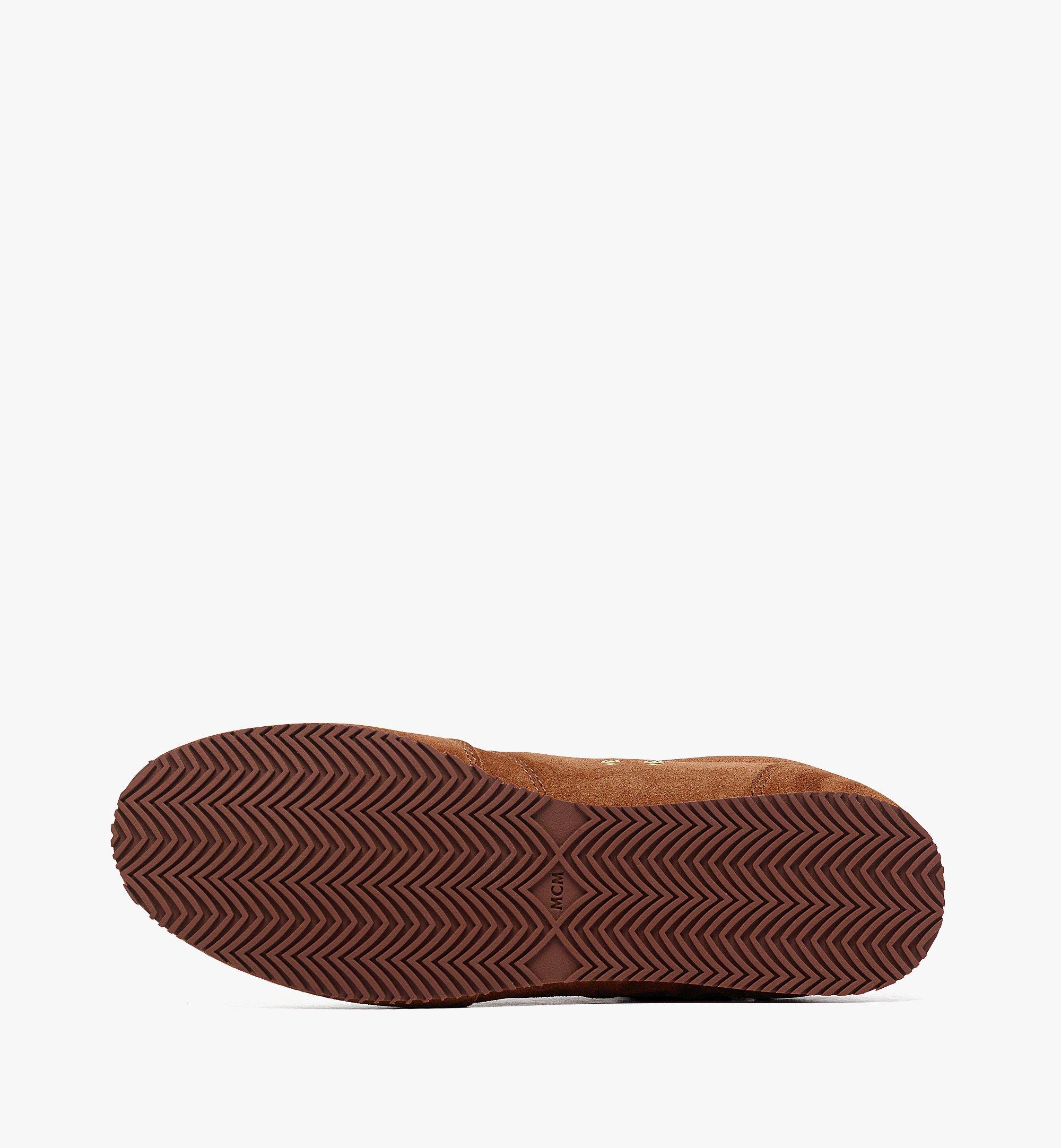 MCM Federlite Lo Sneakers in Laurel Suede Leather Brown MEXFAAP02C9043 Alternate View 3