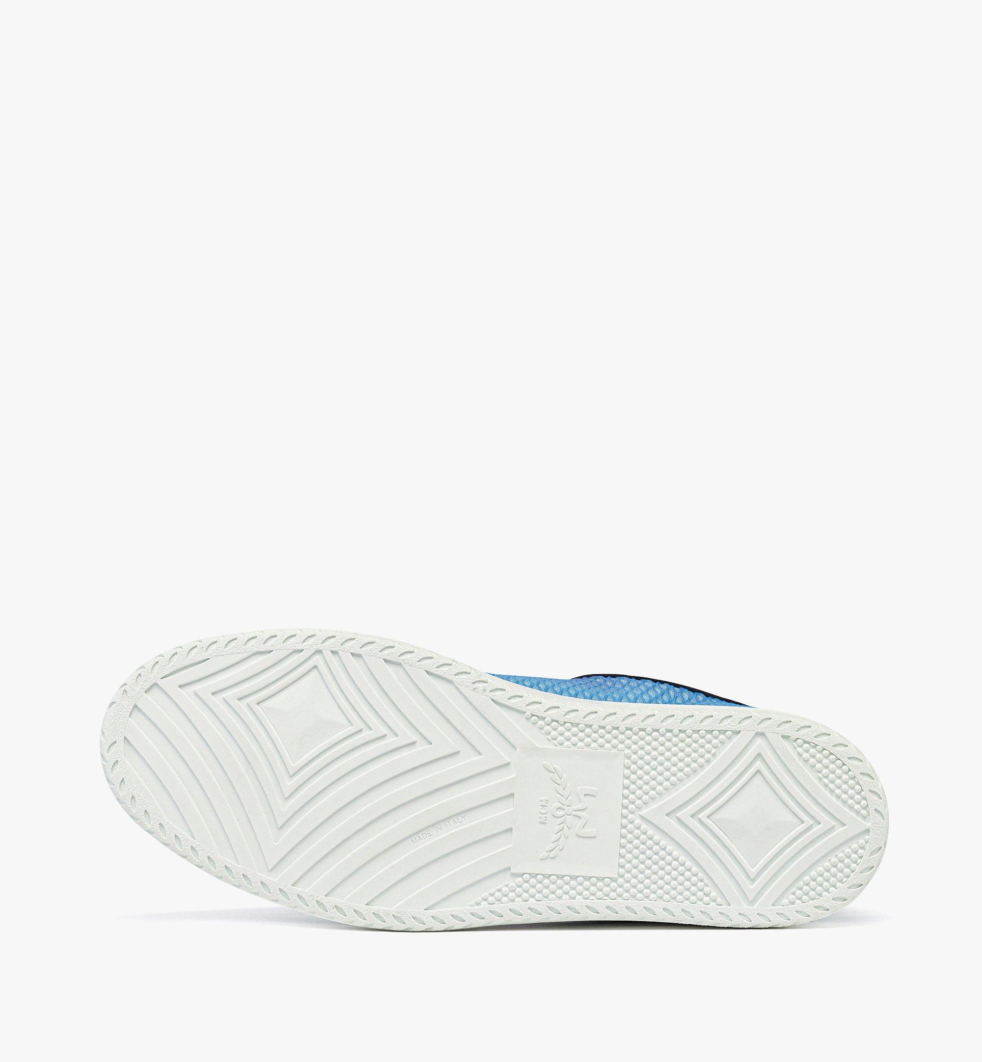 MCM Neo Terrain Lo Sneakers in Gradation Mesh and Calf Leather Blue MEXFSAJ021A040 Alternate View 3