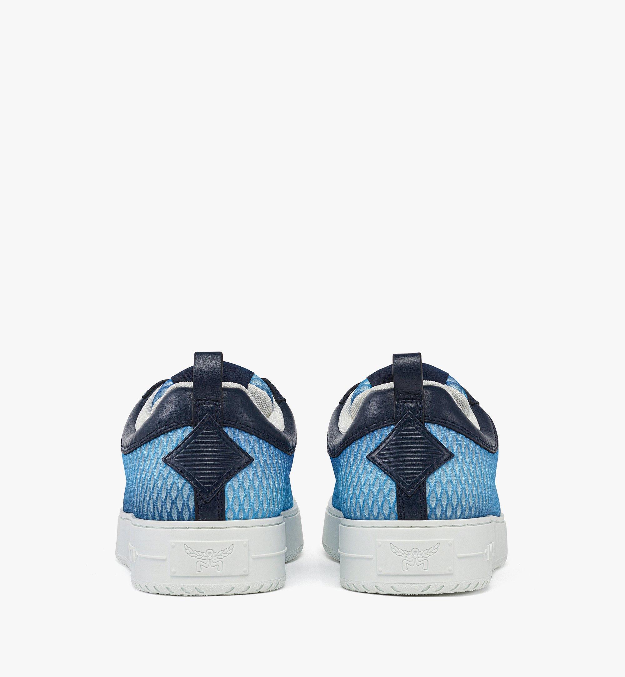 MCM Neo Terrain Lo Sneakers in Gradation Mesh and Calf Leather Blue MEXFSAJ021A045 Alternate View 2