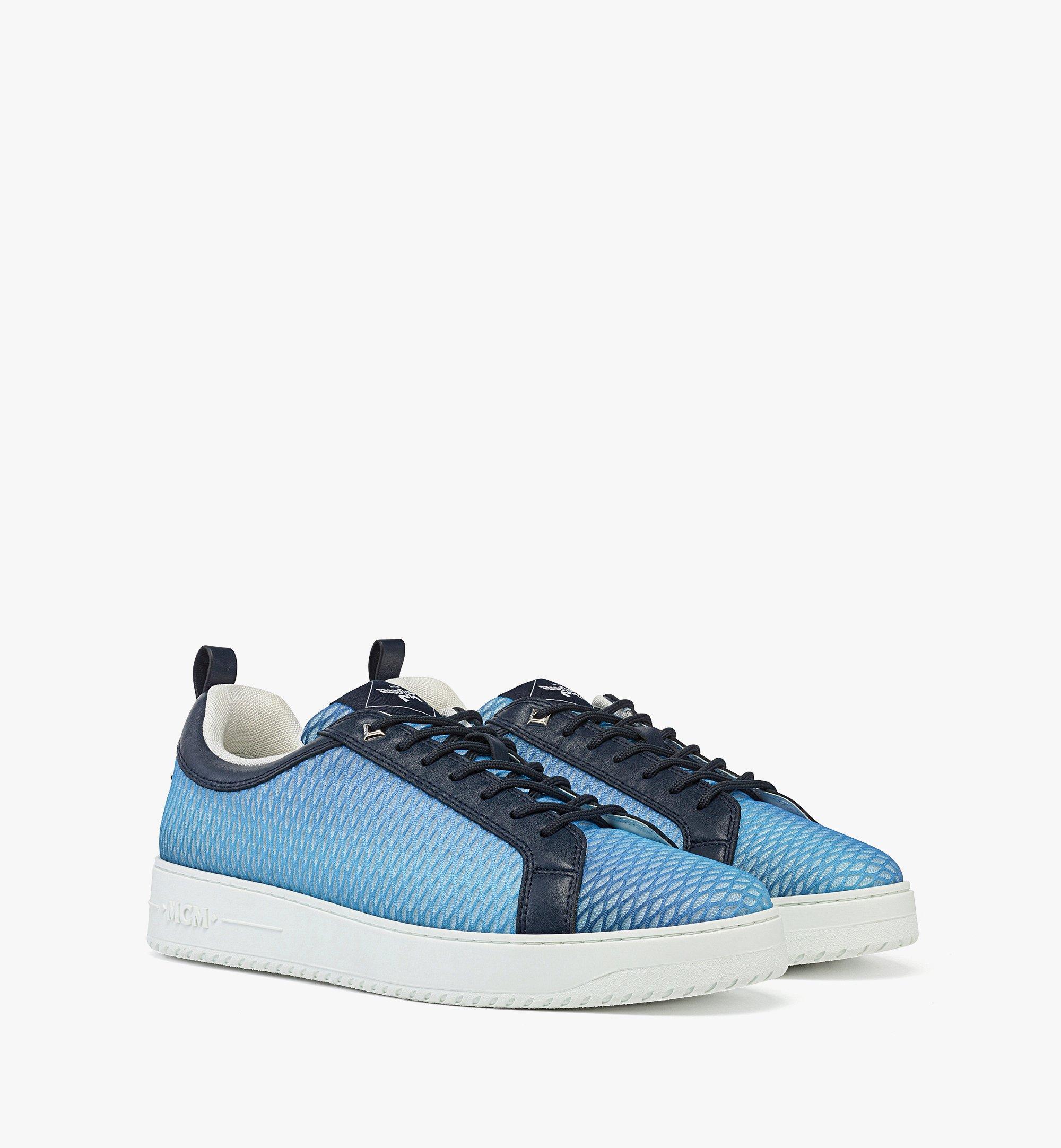 MCM Neo Terrain Lo Sneakers in Gradation Mesh and Calf Leather Blue MEXFSAJ021A047 Alternate View 1