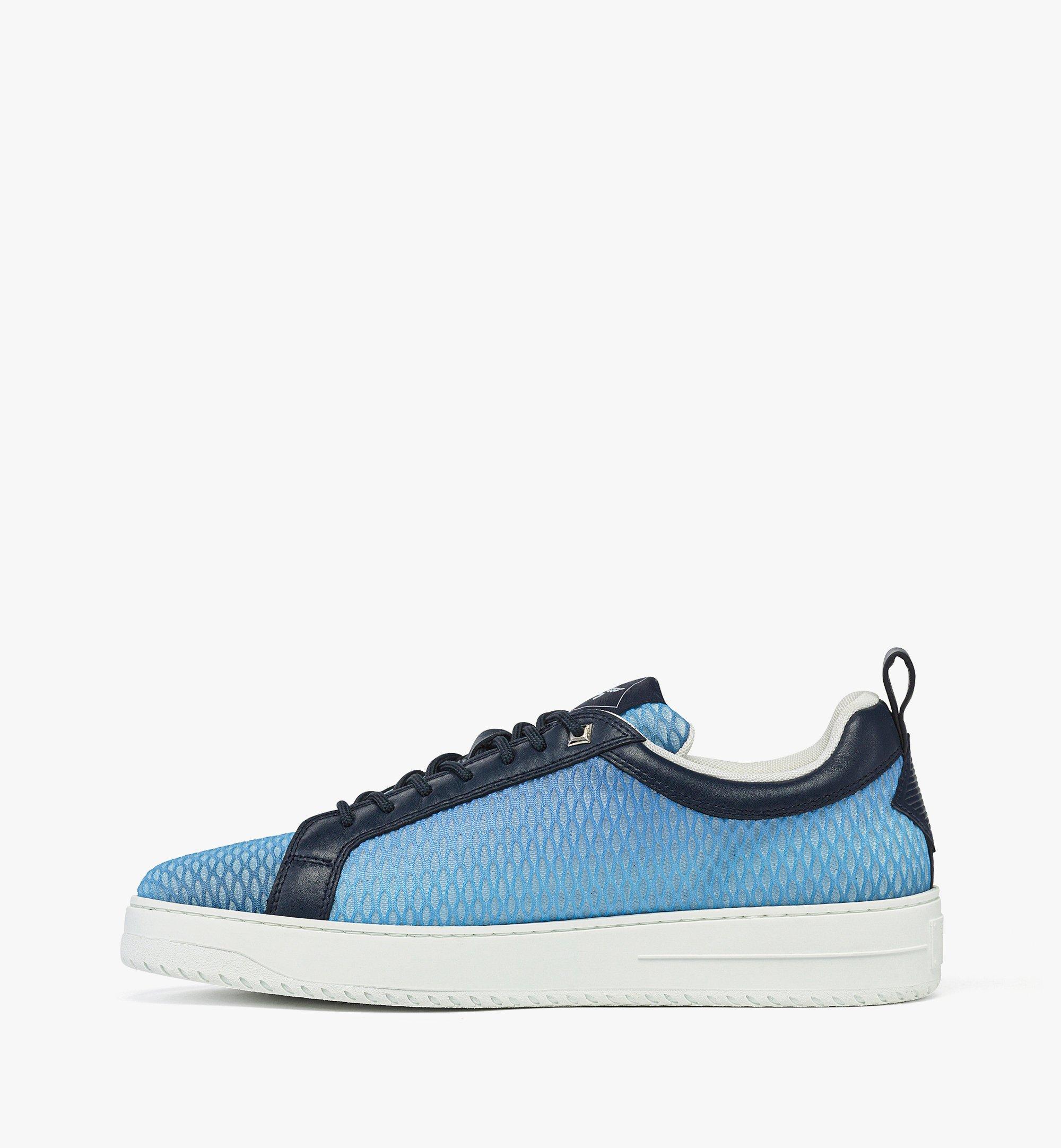 MCM Neo Terrain Lo Sneakers in Gradation Mesh and Calf Leather Blue MEXFSAJ021A047 Alternate View 1