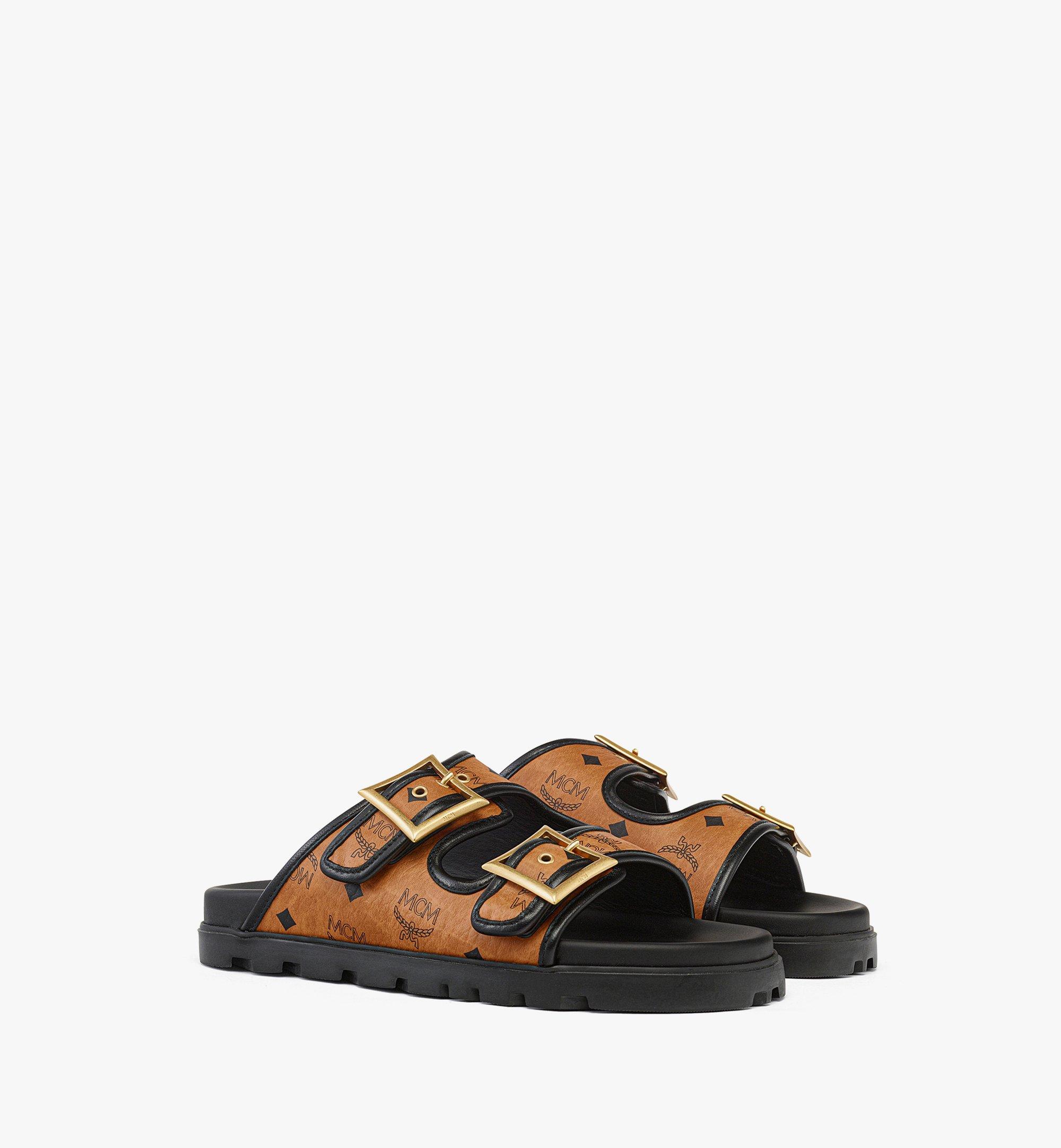 MIYU　38 38 IT Sandals in Visetos Cognac | MCM ®US