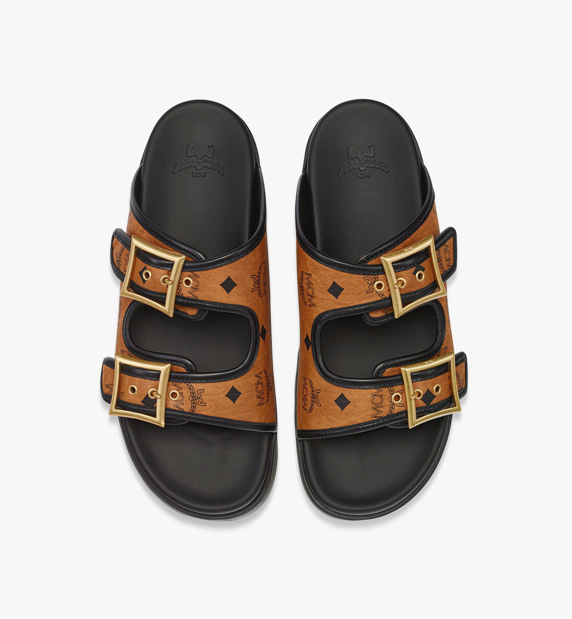 MCM Sandals in Visetos Cognac MEXFSMM02CO043 Alternate View 4