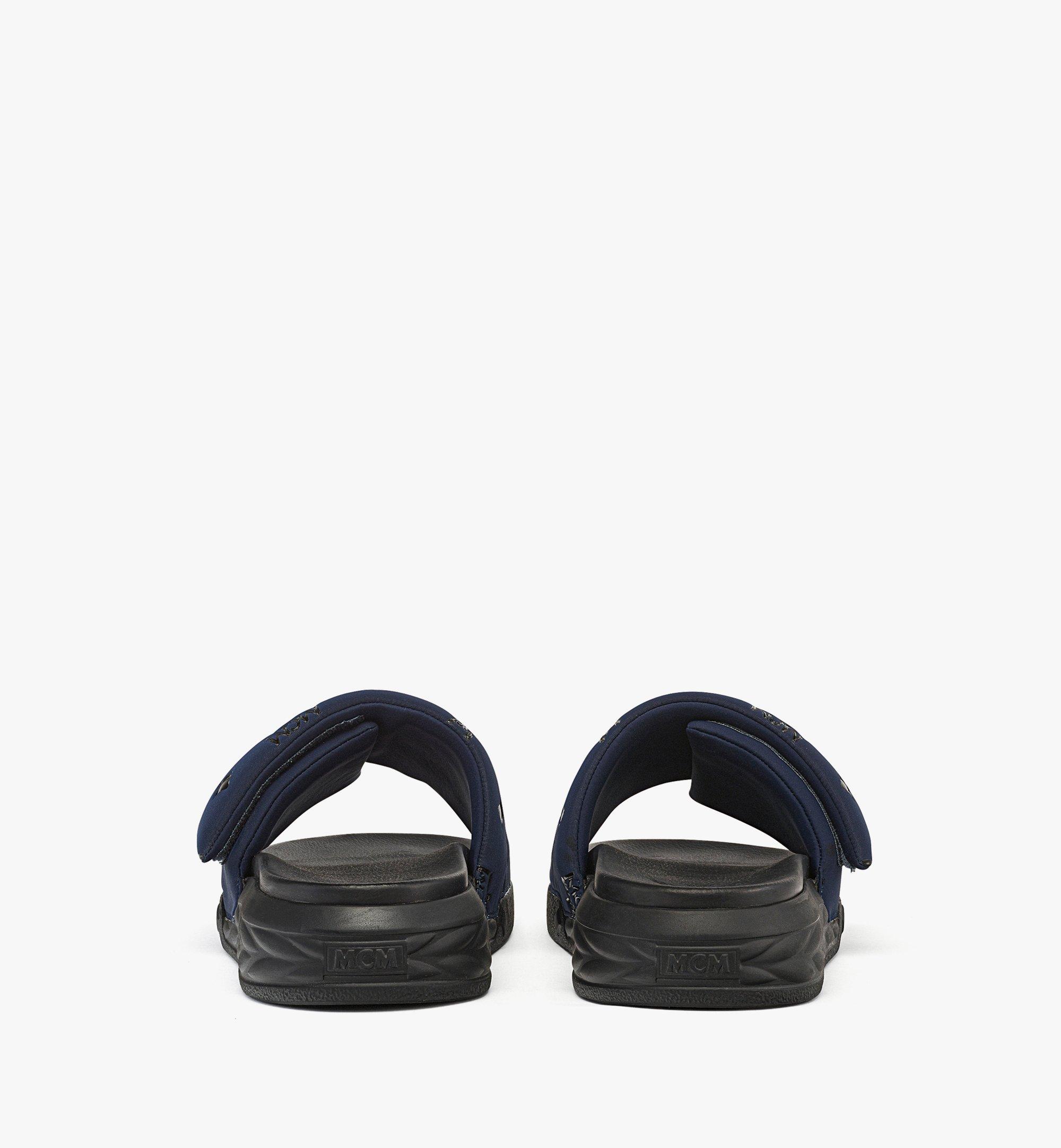 MCM Slide Sandals in Monogram Neoprene Blue MEXFSMM03VC038 Alternate View 2
