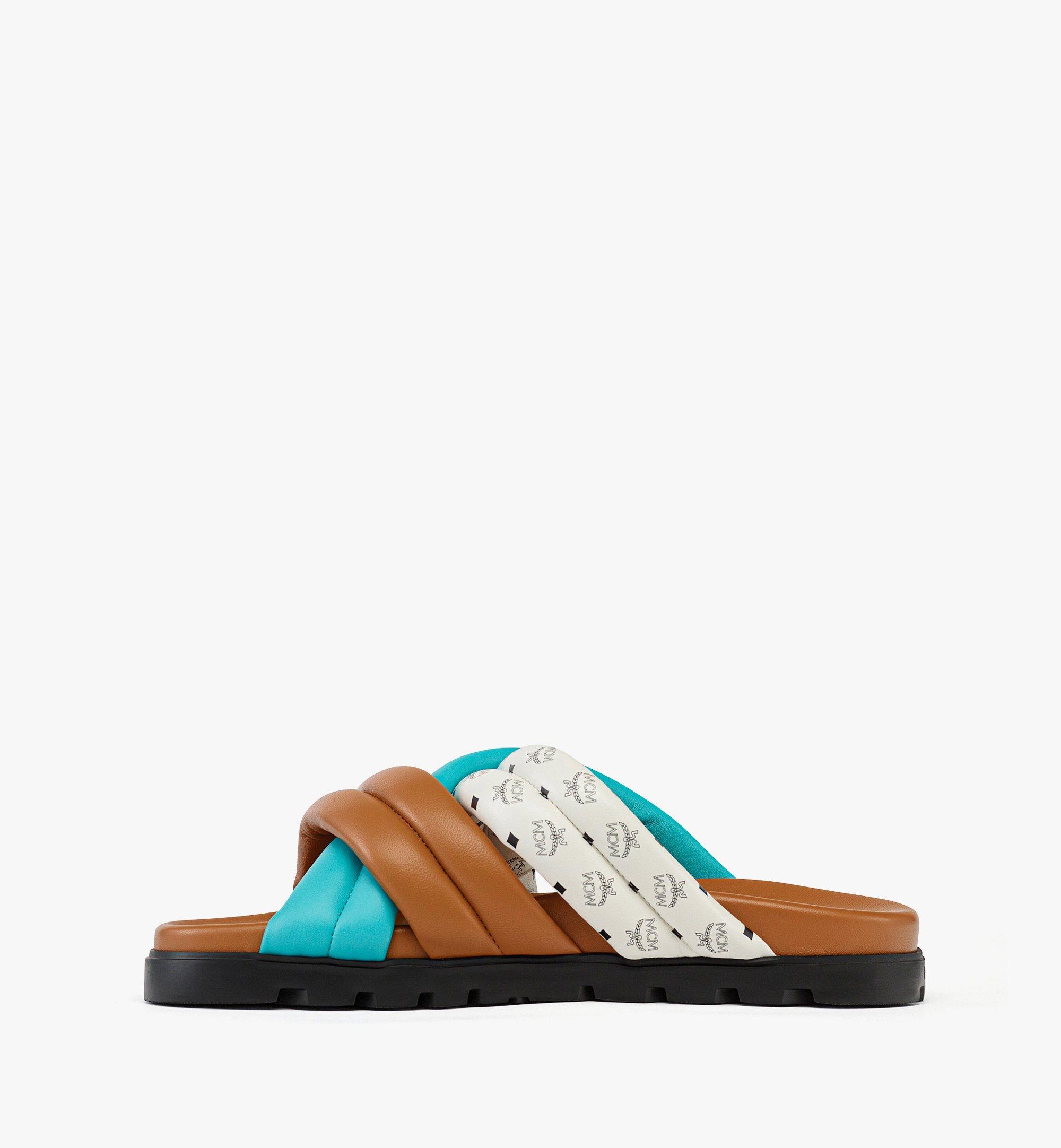 Monogram Cross Sandals in Lamb Leather