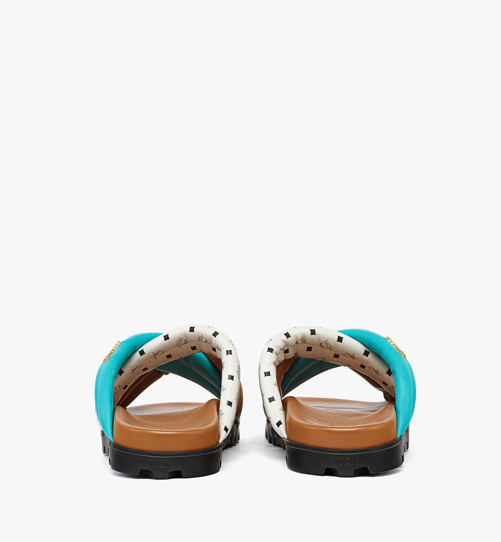 MCM Monogram Cross Sandals in Lamb Leather Multi MEXFSMM04MT040 Alternate View 2