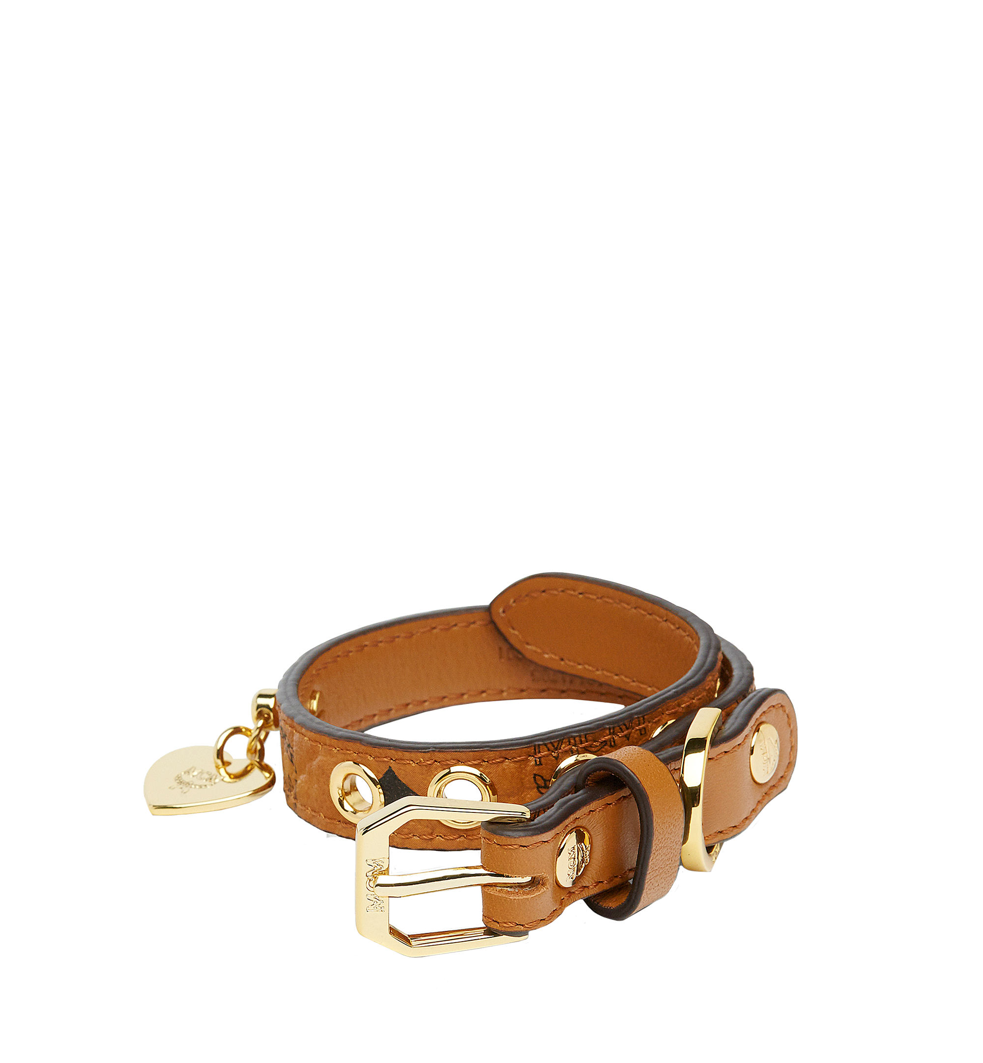 MCM Dog Collar in Visetos Cognac MEZ2SVP05CO001 Alternate View 1