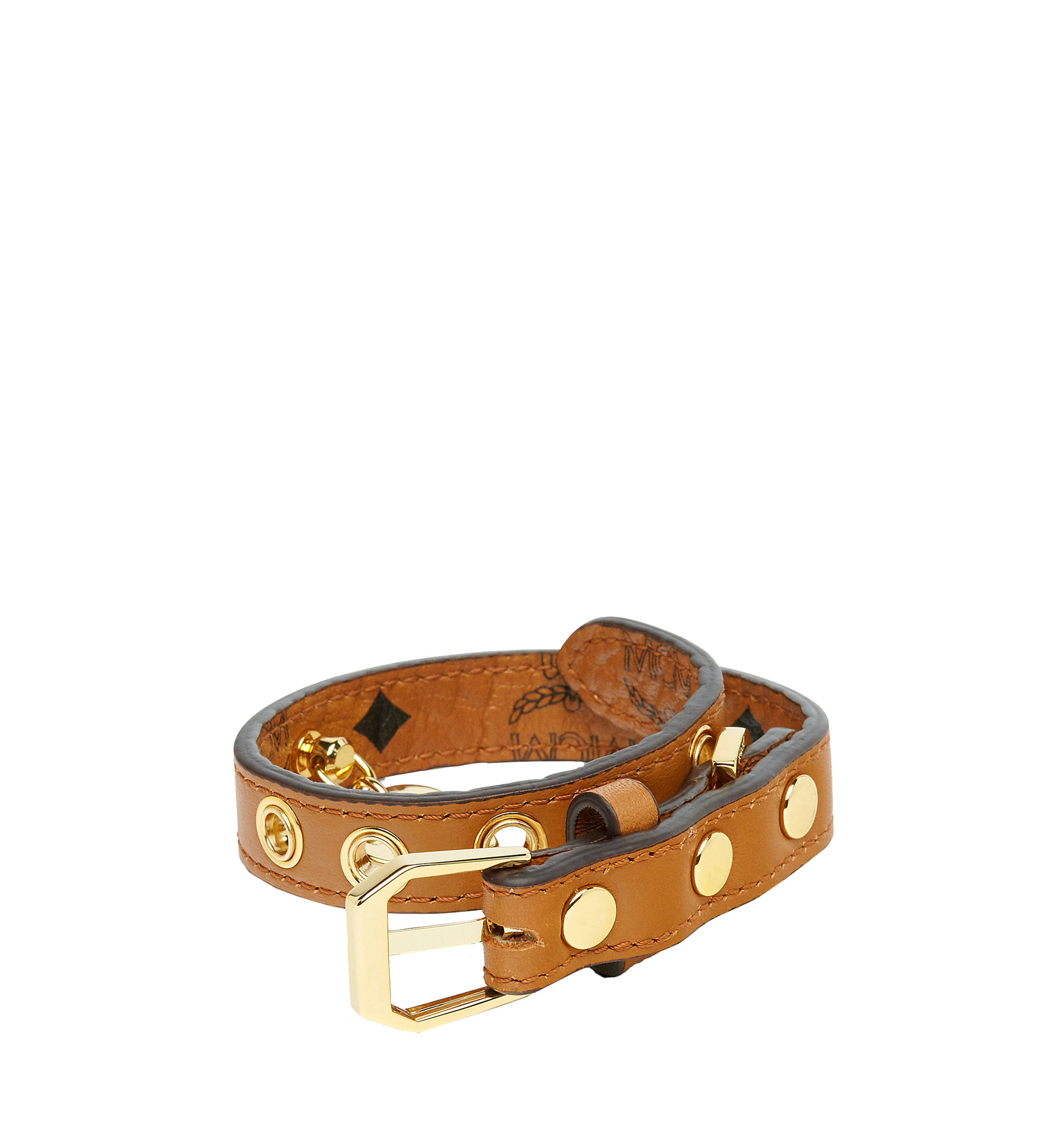 MCM Dog Collar in Visetos Cognac MEZ2SVP05CO001 Alternate View 1