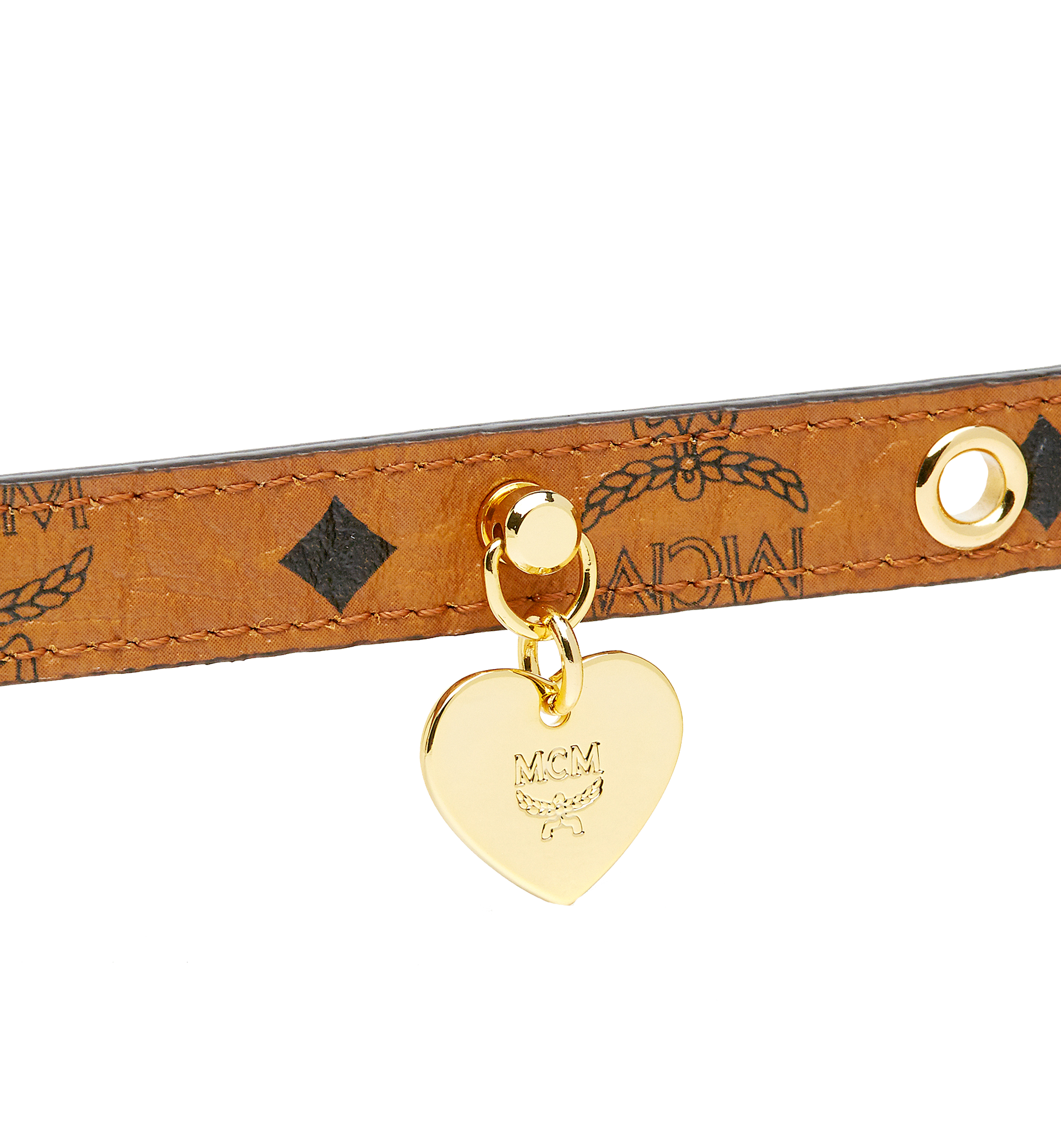MCM Dog Collar in Visetos Cognac MEZ2SVP05CO001 Alternate View 3