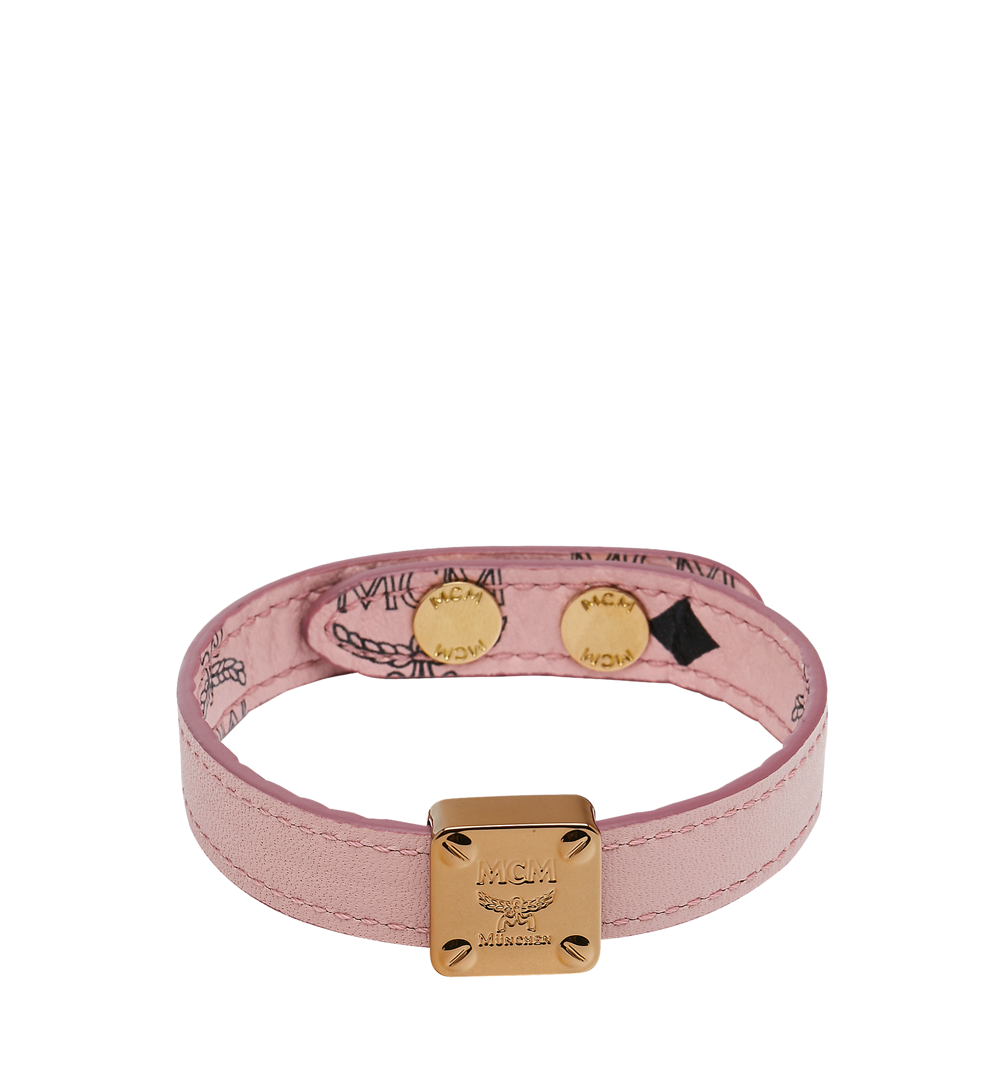 MCM BRACELET RÉVERSIBLE EN VISETOS AVEC PLAQUE LOGO  MEZ8AMM02PZ001 Plus de photos 1
