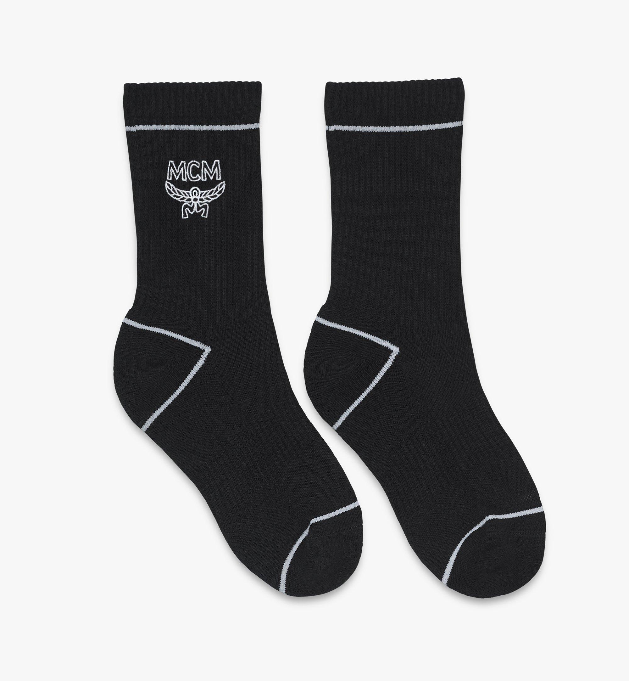 Classic Logo Cotton Socks Black | MCM 