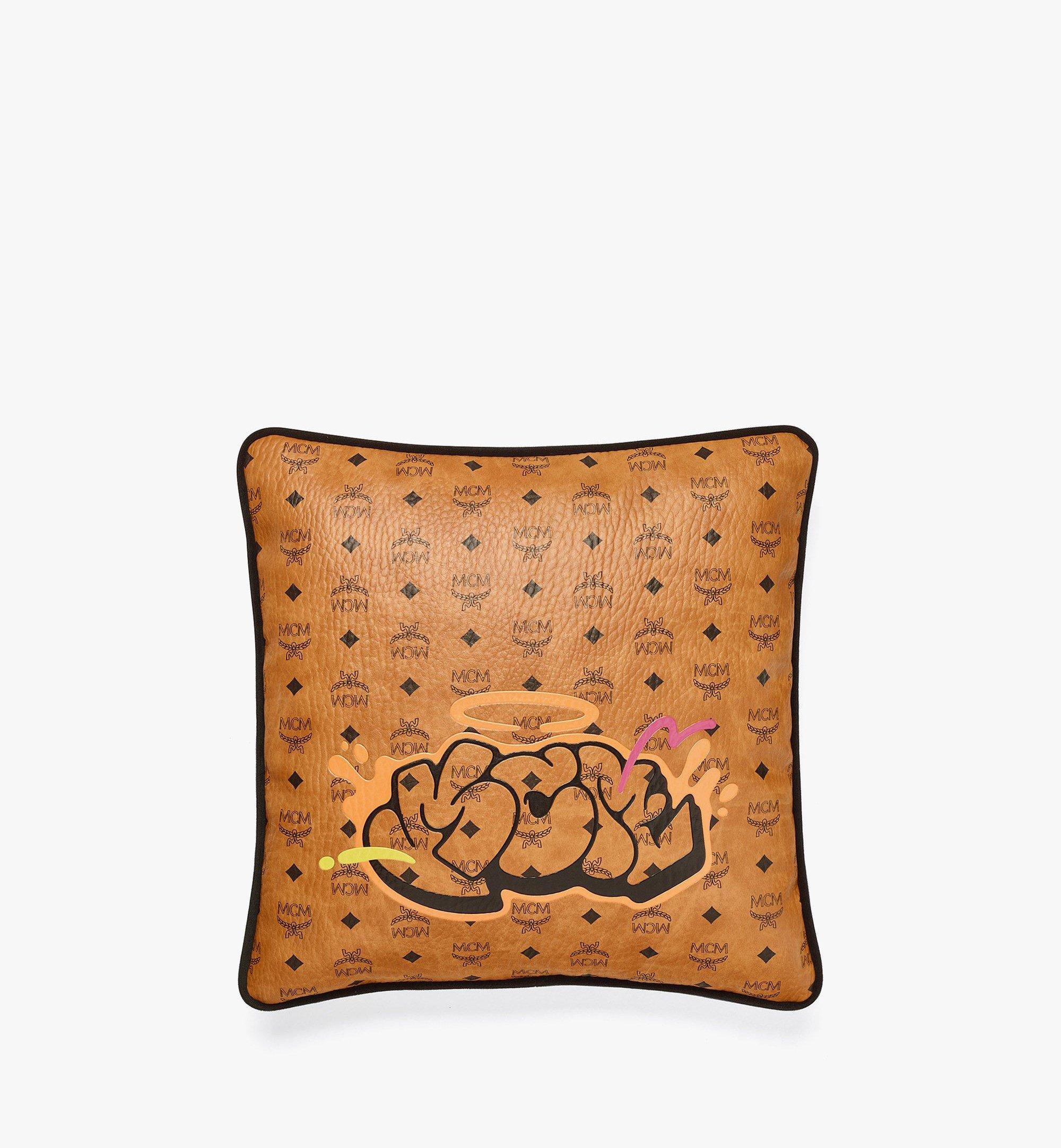 MCM Monogram Pillow Cushion Cognac MEZBASP03CO001 Alternate View 1