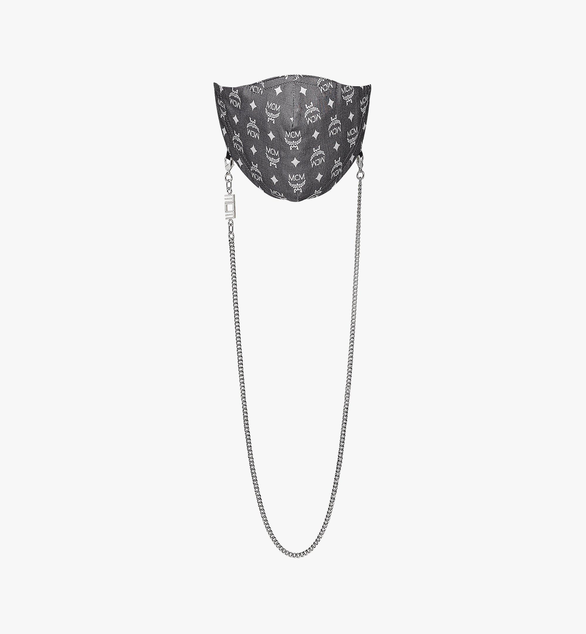 MCM Jacquard Monogram Face Accessory Black MEZBSMM10BK0ML Alternate View 1