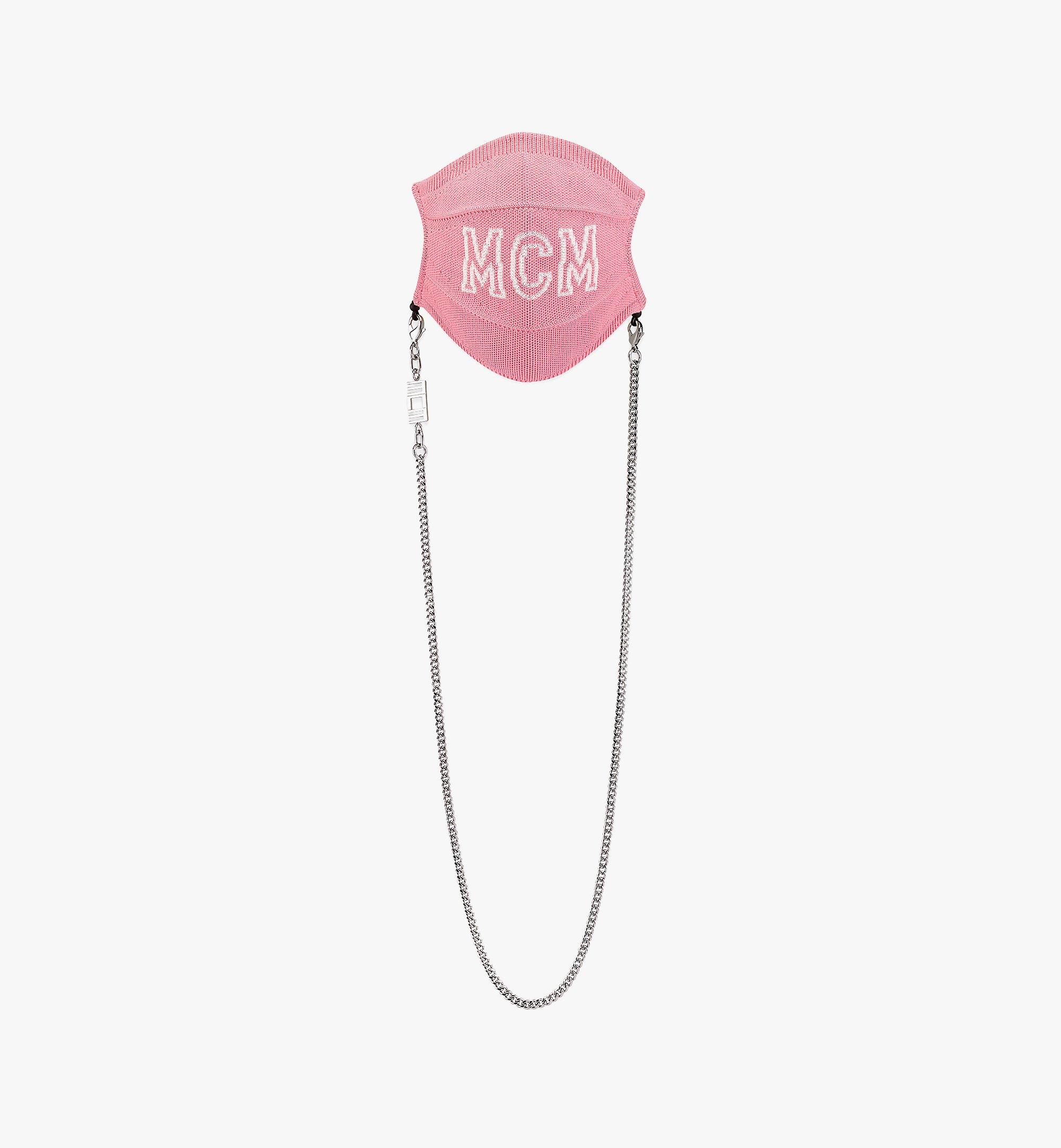 MCM Logo Knit Face Accessory with Chain  MEZBSMM11PK001 Alternate View 1
