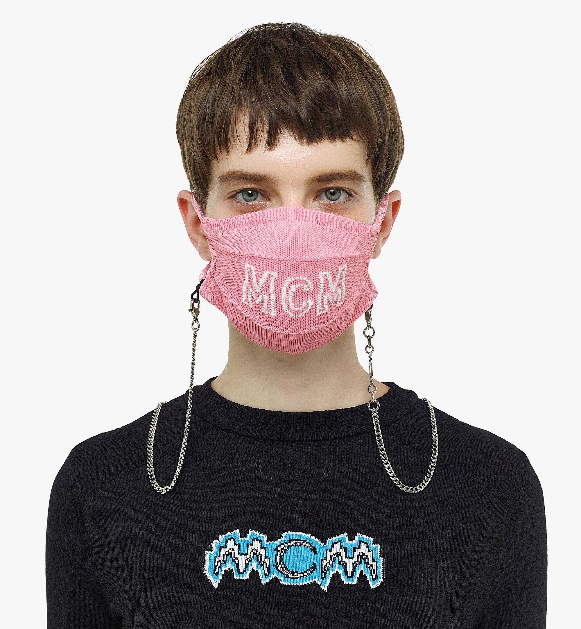 MCM Logo Knit Face Accessory with Chain  MEZBSMM11PK001 Alternate View 3