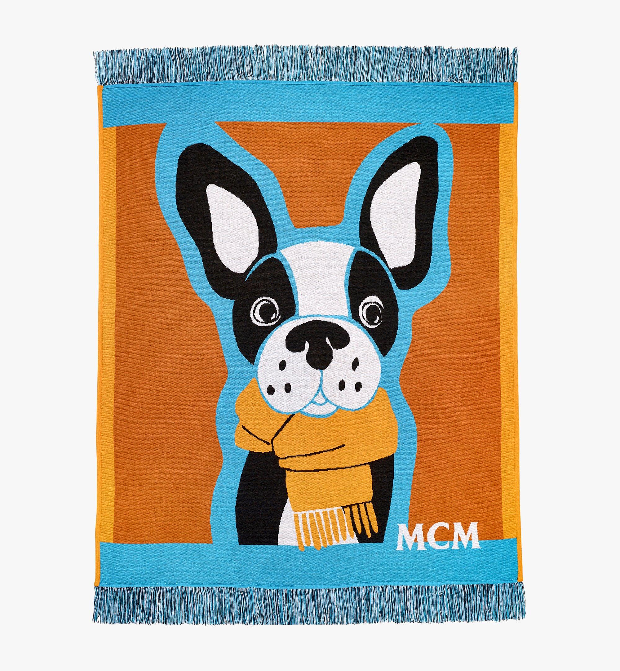 MCM M Pup Oversized Wool Blanket Cognac MEZCAMM02CO001 Alternate View 1