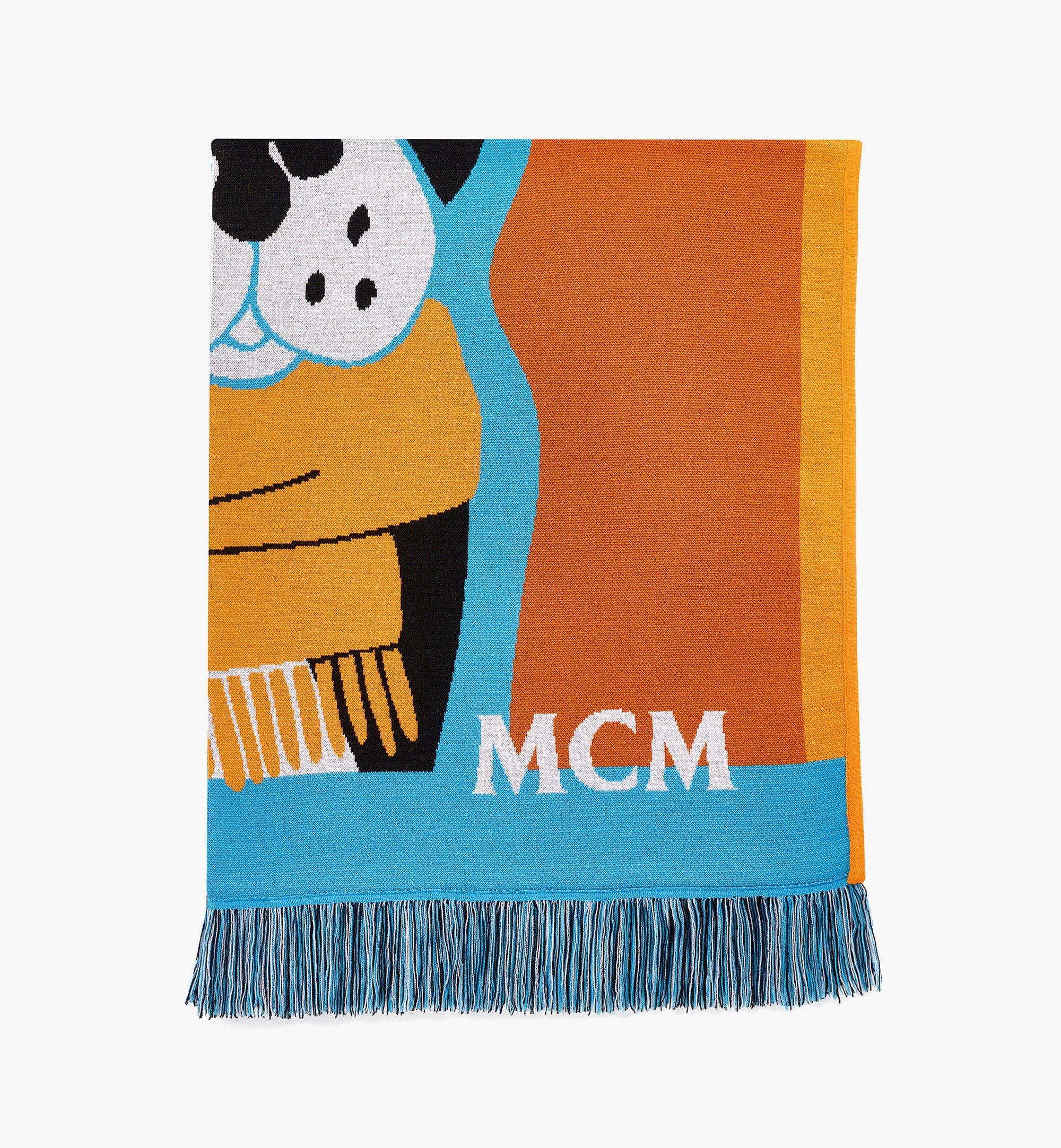 MCM M Pup Oversized Wool Blanket Cognac MEZCAMM02CO001 Alternate View 2