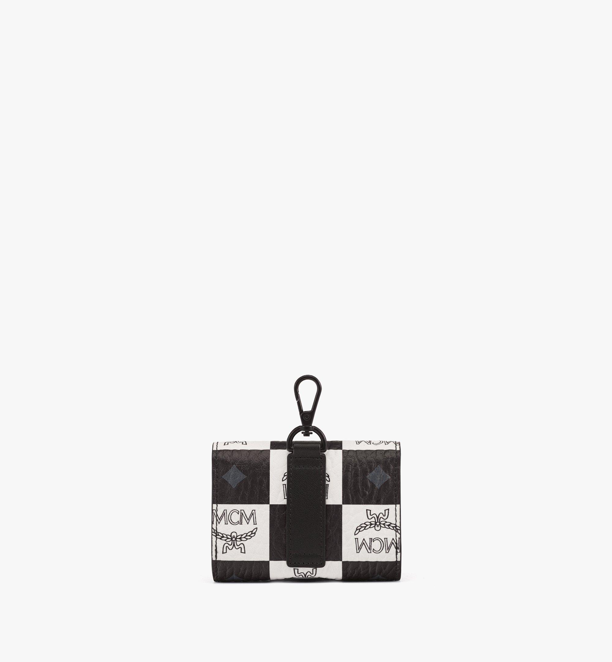 MCM Pet Litter Bag Holder in Checkerboard Visetos Black MEZCAMM06BW001 Alternate View 3