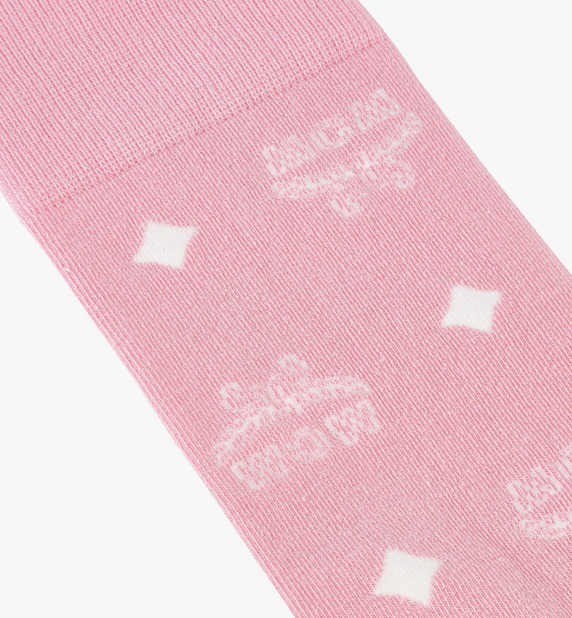 MCM Monogram Knit Socks Pink MEZCAMM17PZ0ML Alternate View 1