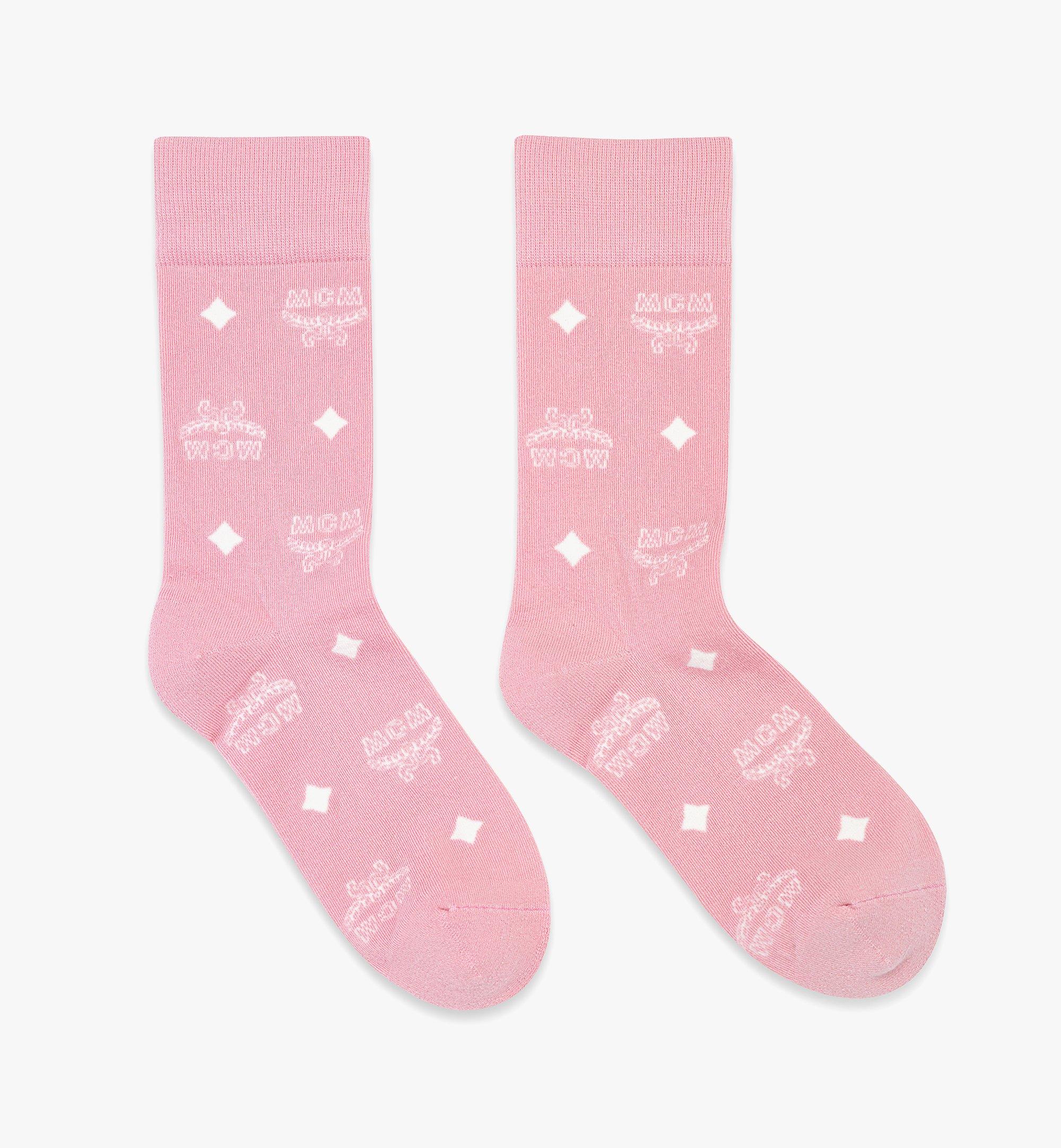 MCM Monogram Knit Socks Pink MEZCAMM17PZ0SM ほかの角度から見る 1