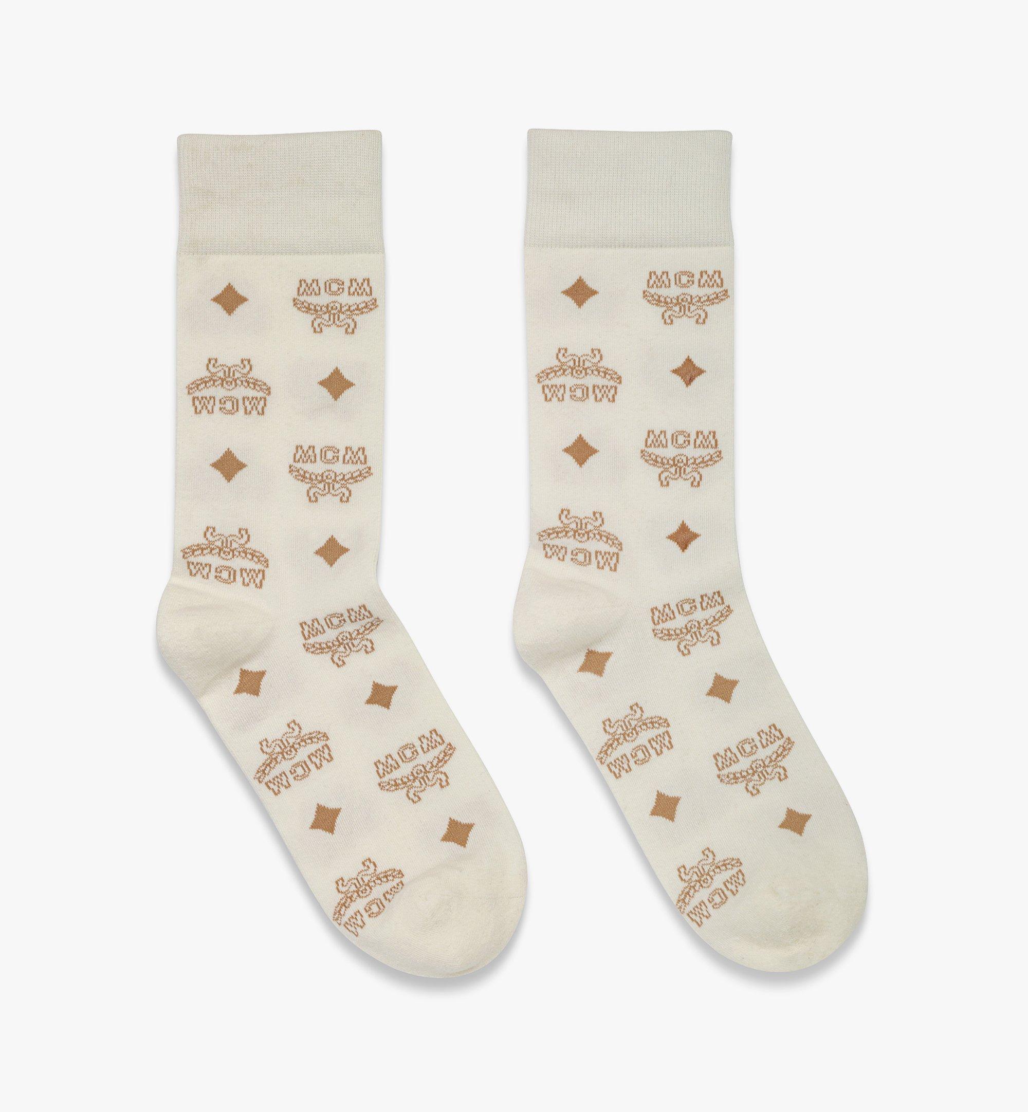 Chaussettes monogrammées en maille