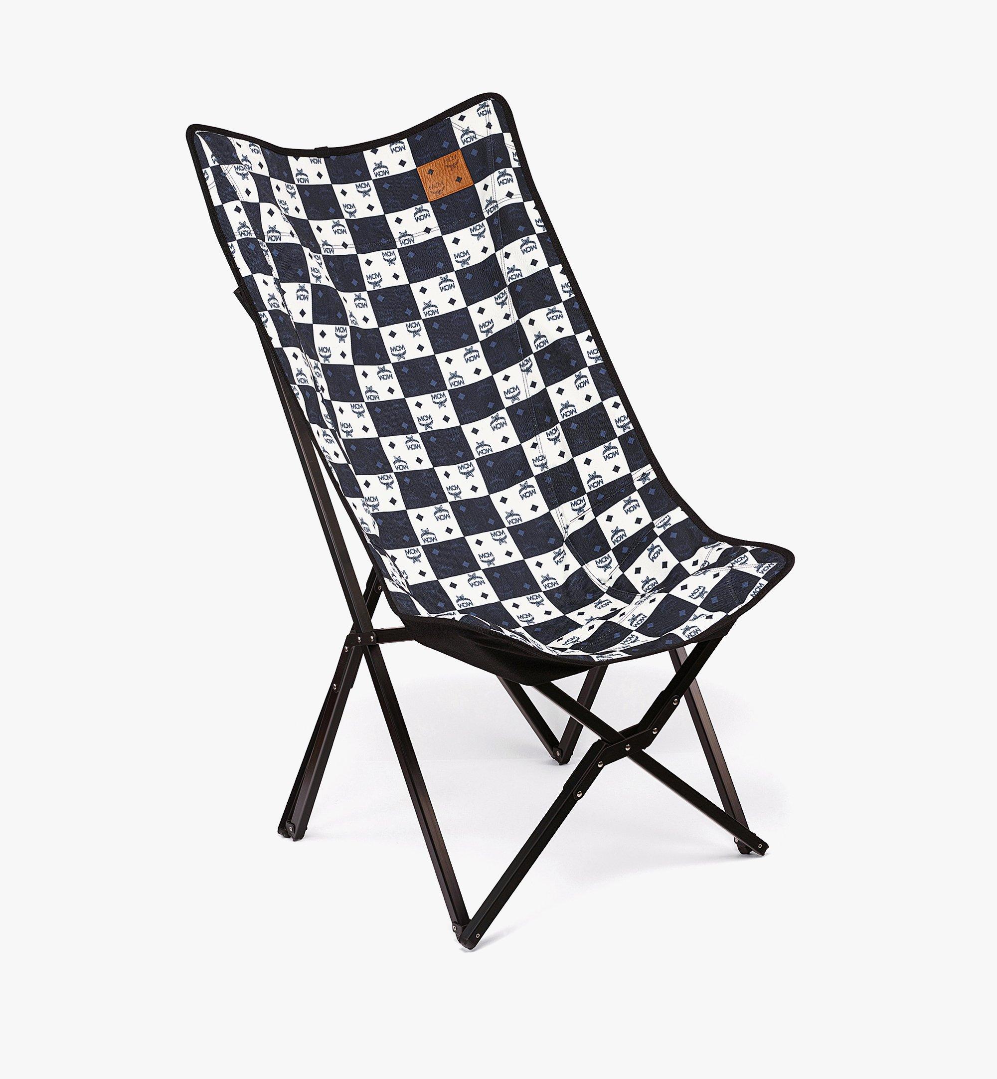 One Size Ottomar Checkerboard Long Chair Black MCM ®UK
