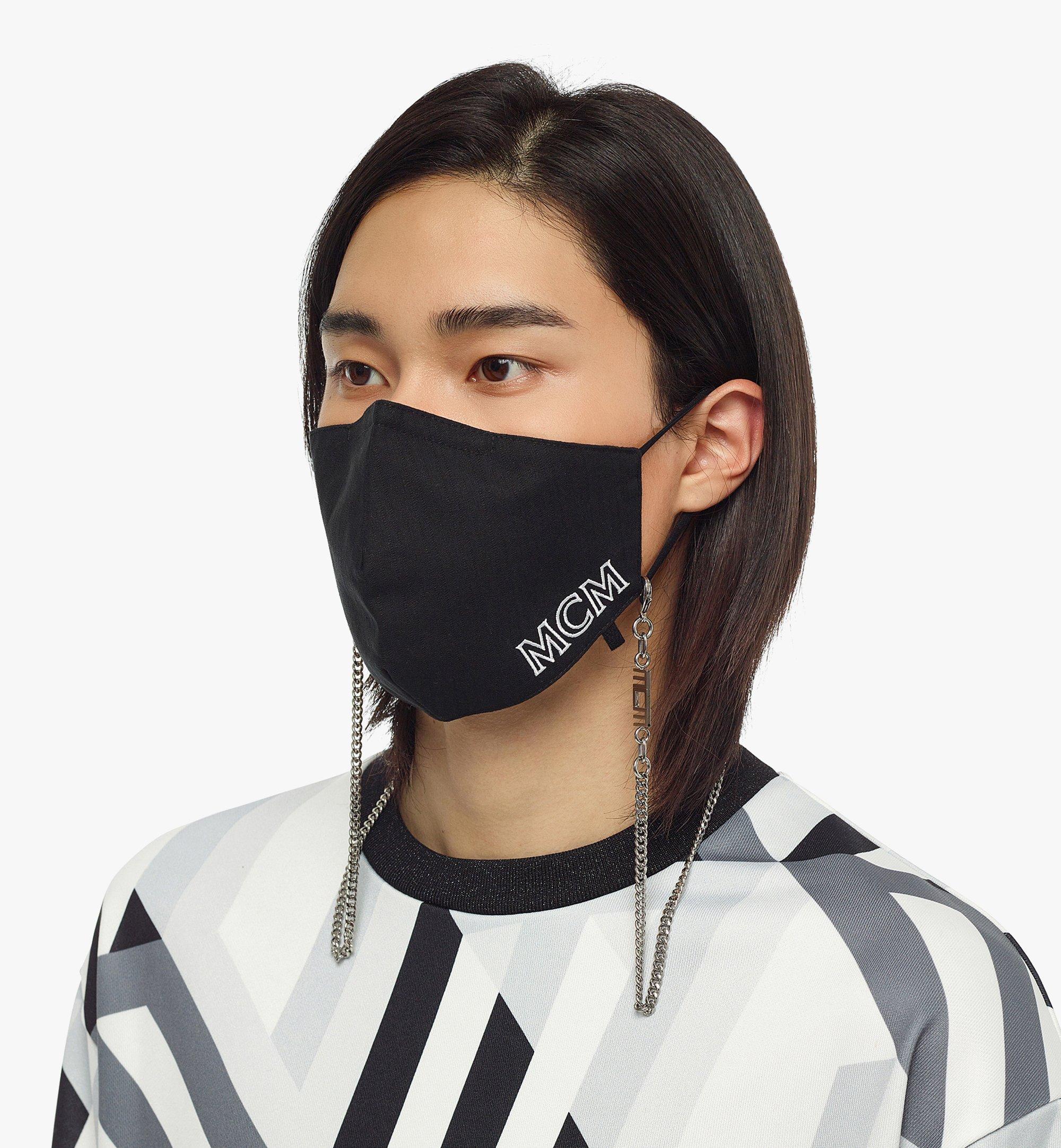 MCM Mund-Nasen-Bedeckung aus Baumwolle mit Cubic-Logo und Kette Black MEZCSCK07BK0ML Noch mehr sehen 2