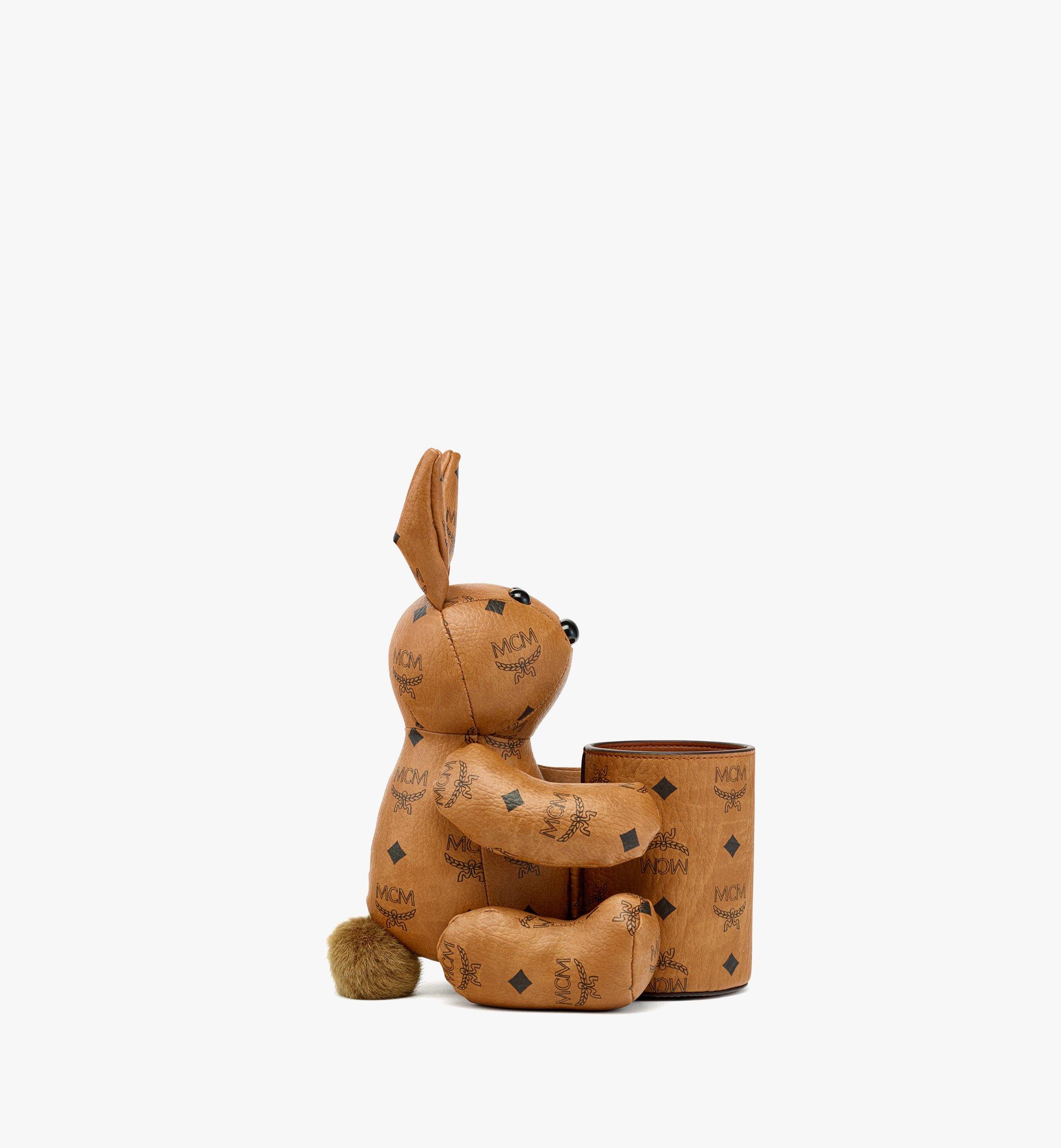 MCM MCM Park Rabbit Stationery Holder in Visetos Leather Mix Cognac MEZDSMM02CO001 Alternate View 1