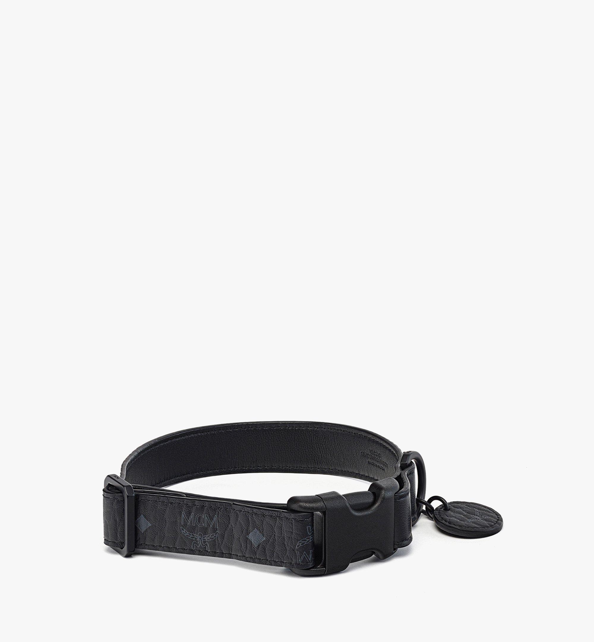 MCM Pet Collar in Visetos Black MEZDSMM08BK00M Alternate View 1