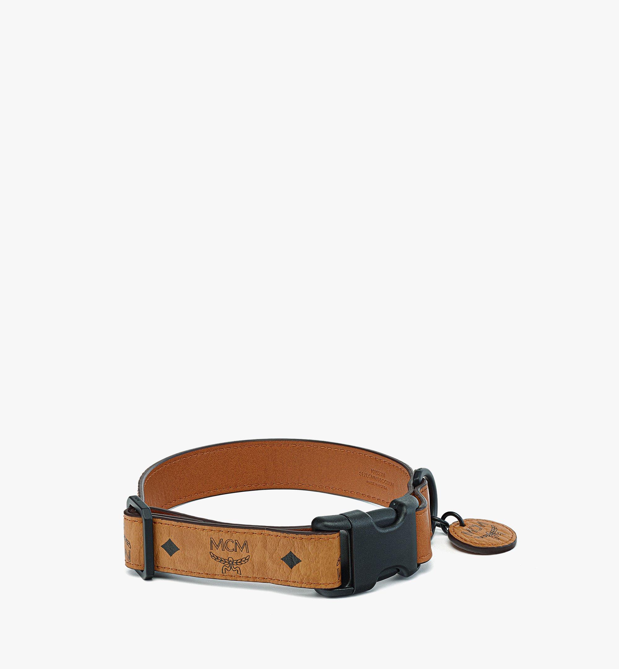 MCM Pet Collar in Visetos Cognac MEZDSMM08CO00M Alternate View 1