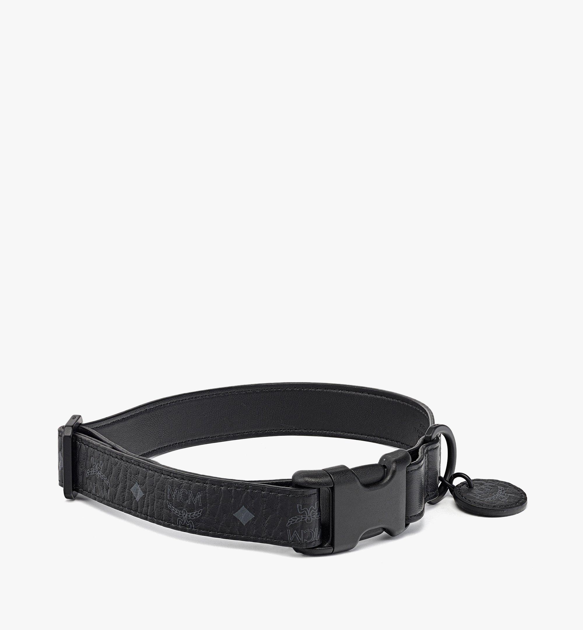 MCM Pet Collar in Visetos Black MEZDSMM11BK00L Alternate View 1