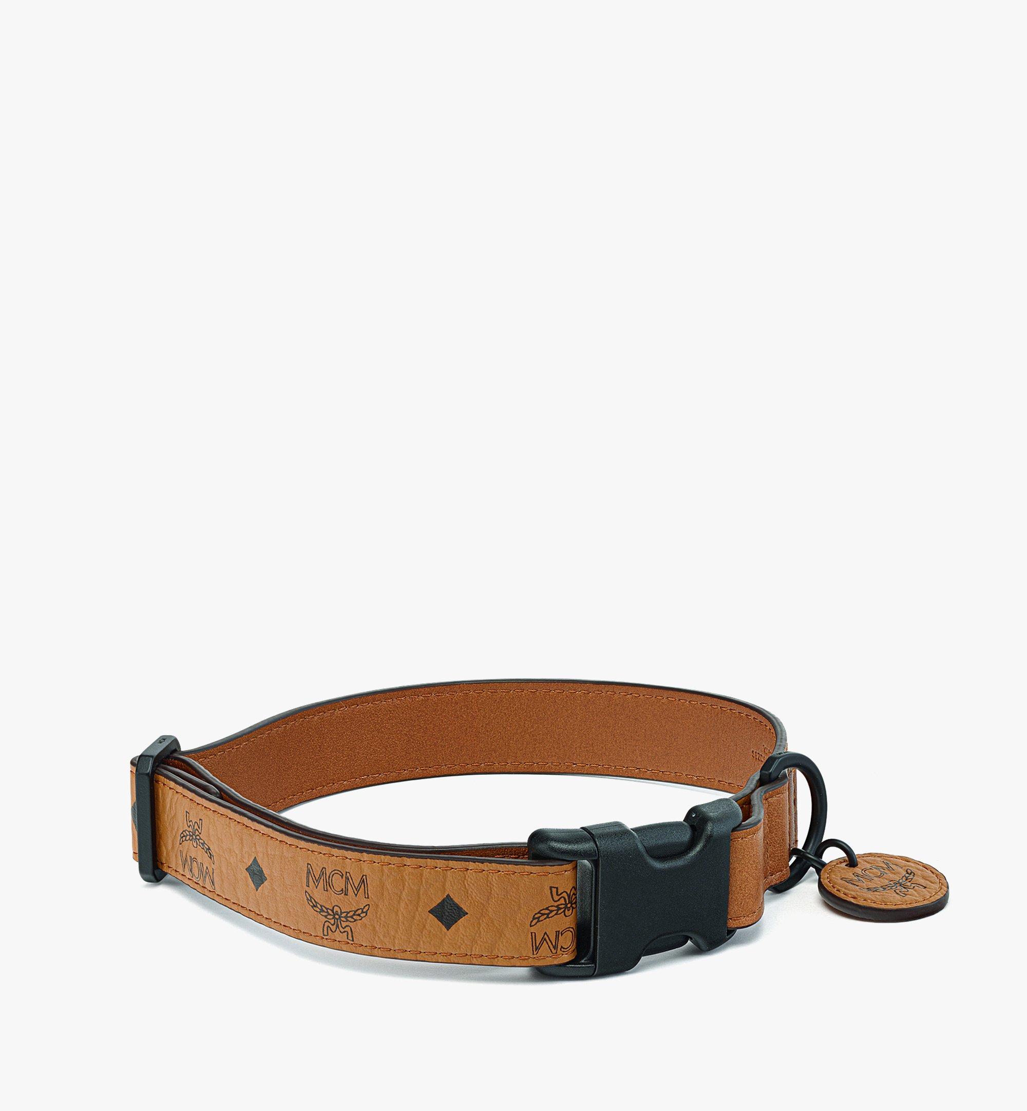 MCM Pet Collar in Visetos Cognac MEZDSMM11CO00L Alternate View 1