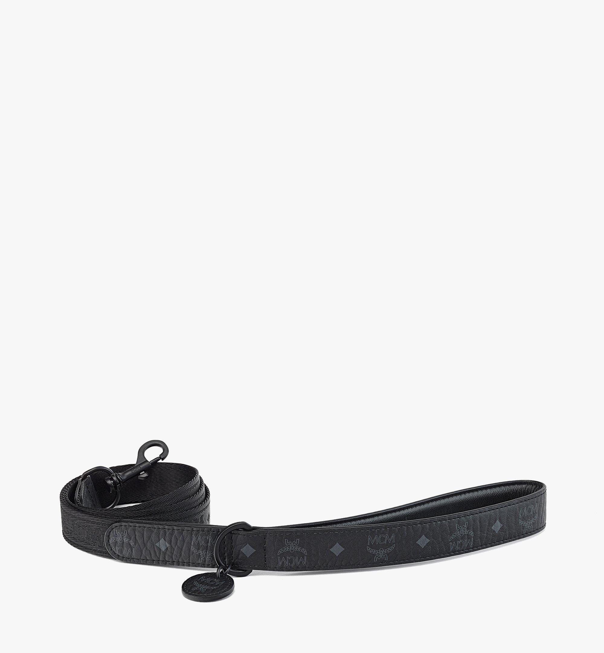 MCM Pet Leash in Visetos Black MEZDSMM13BKXSS Alternate View 1