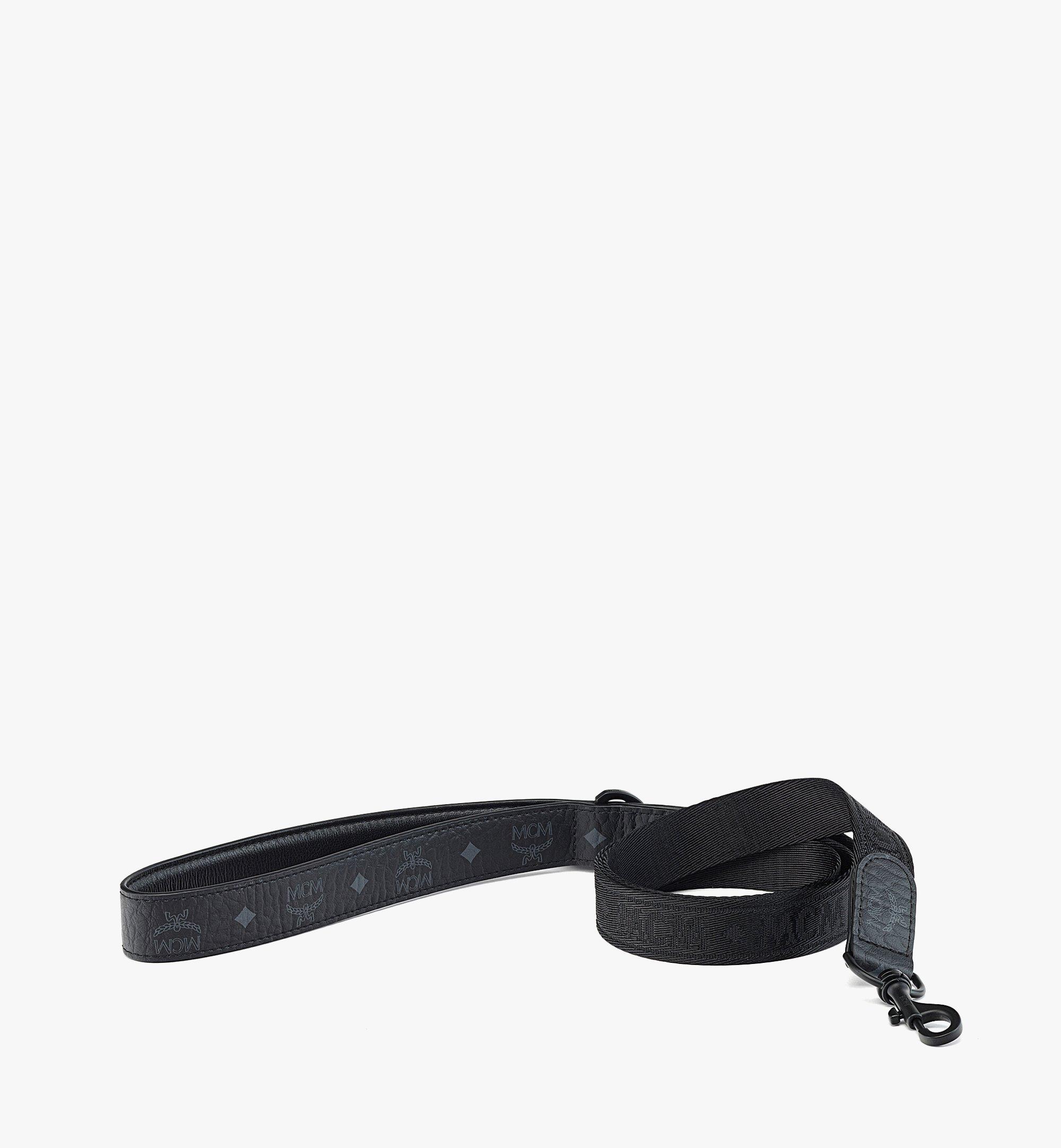 MCM Pet Leash in Visetos Black MEZDSMM13BKXSS Alternate View 1