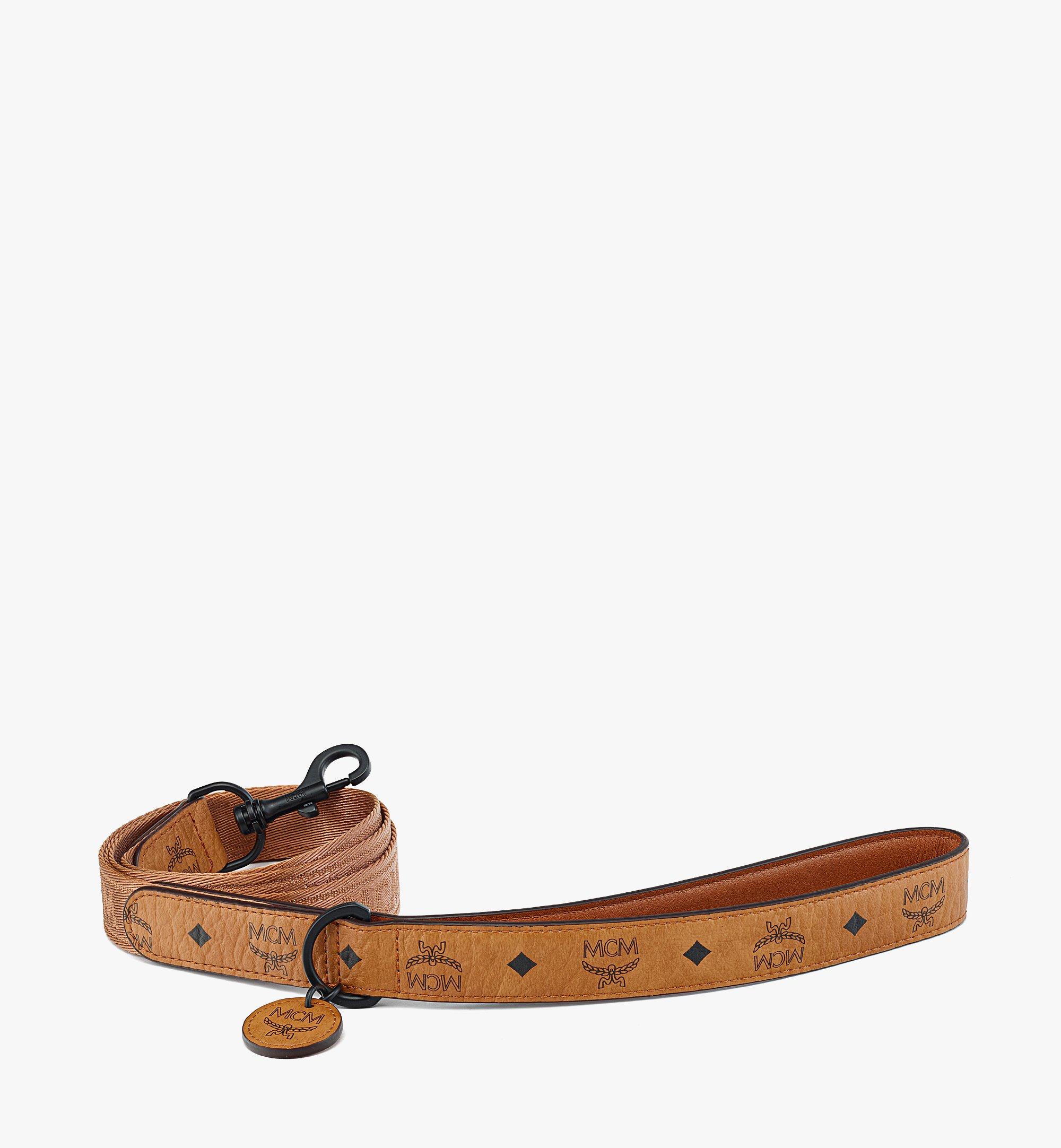 Strap Length 130cm Pet Leash in Visetos Cognac MCM US