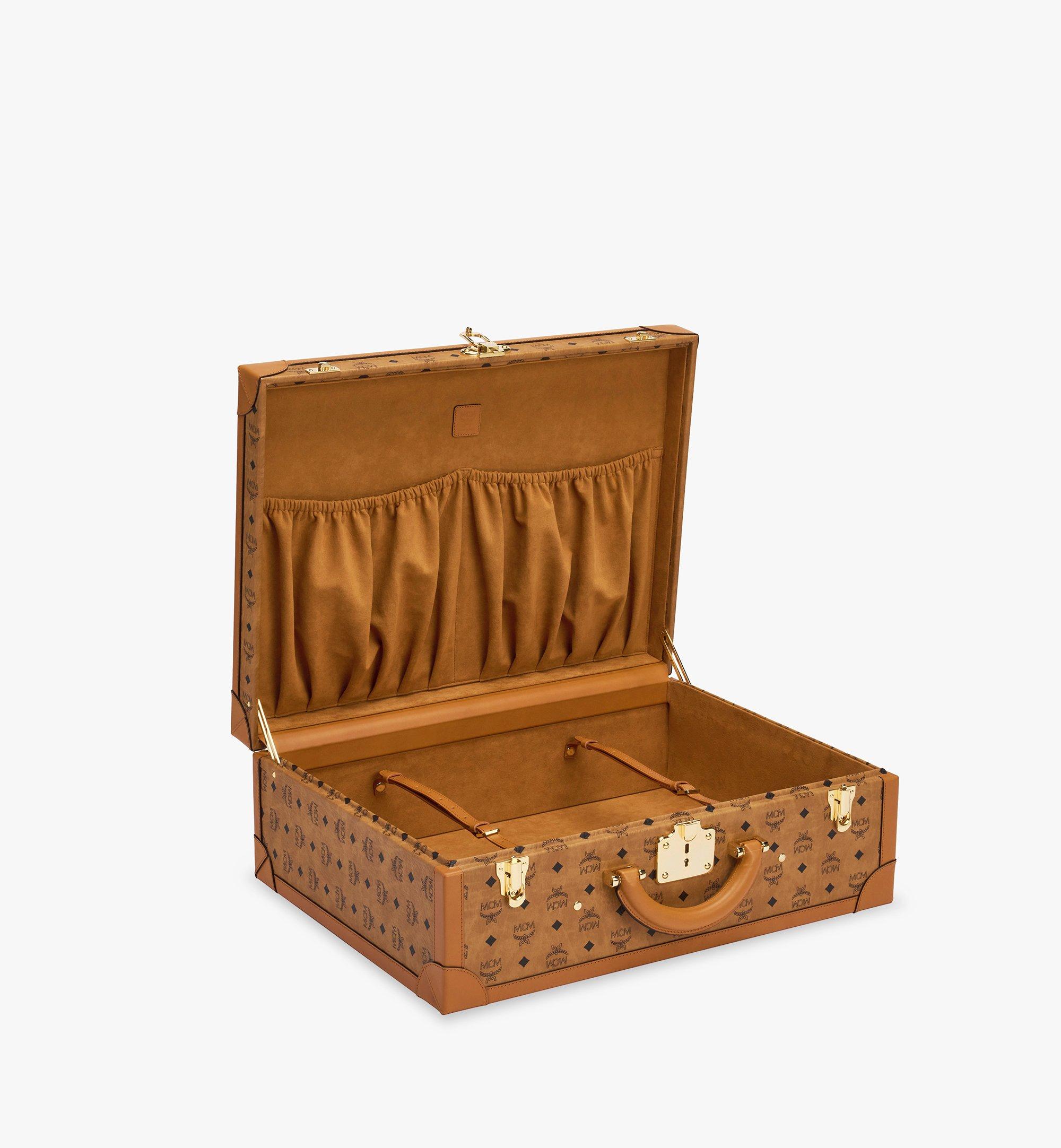 Mcm Medium Visetos Hat Box Suitcase - Brown