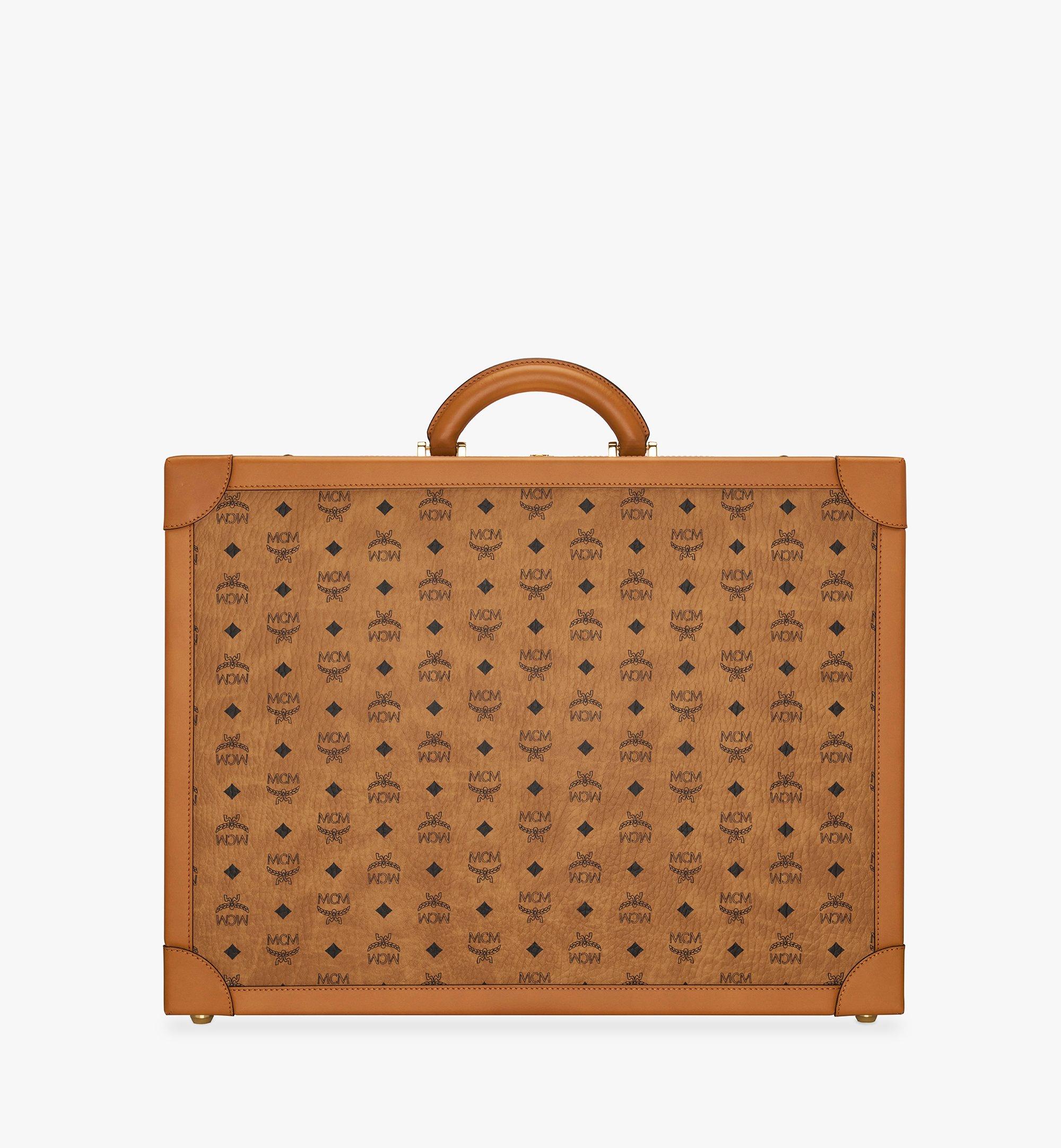 Mcm Mini Visetos Hat Box Bag - Brown